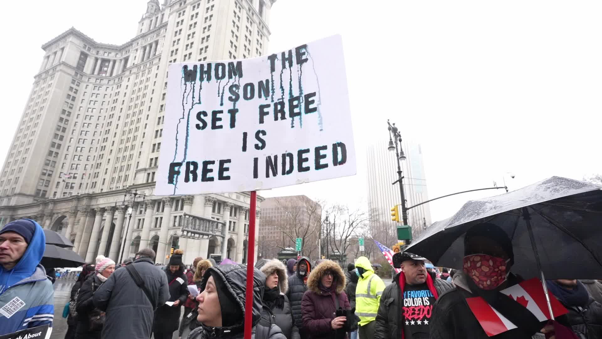 Anti-Mandate Protest in New York City 
