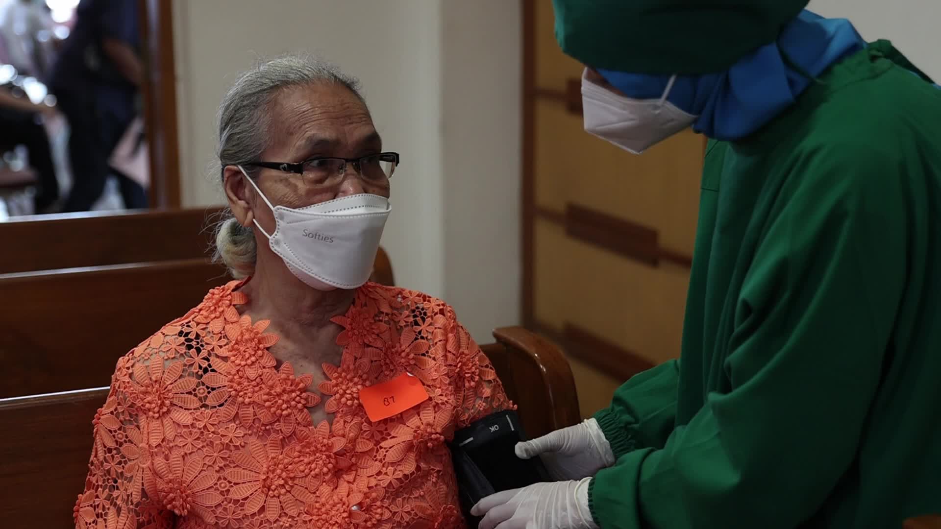 Jakarta Residents Receive COVID-19 Booster Dose At A Chistian Church