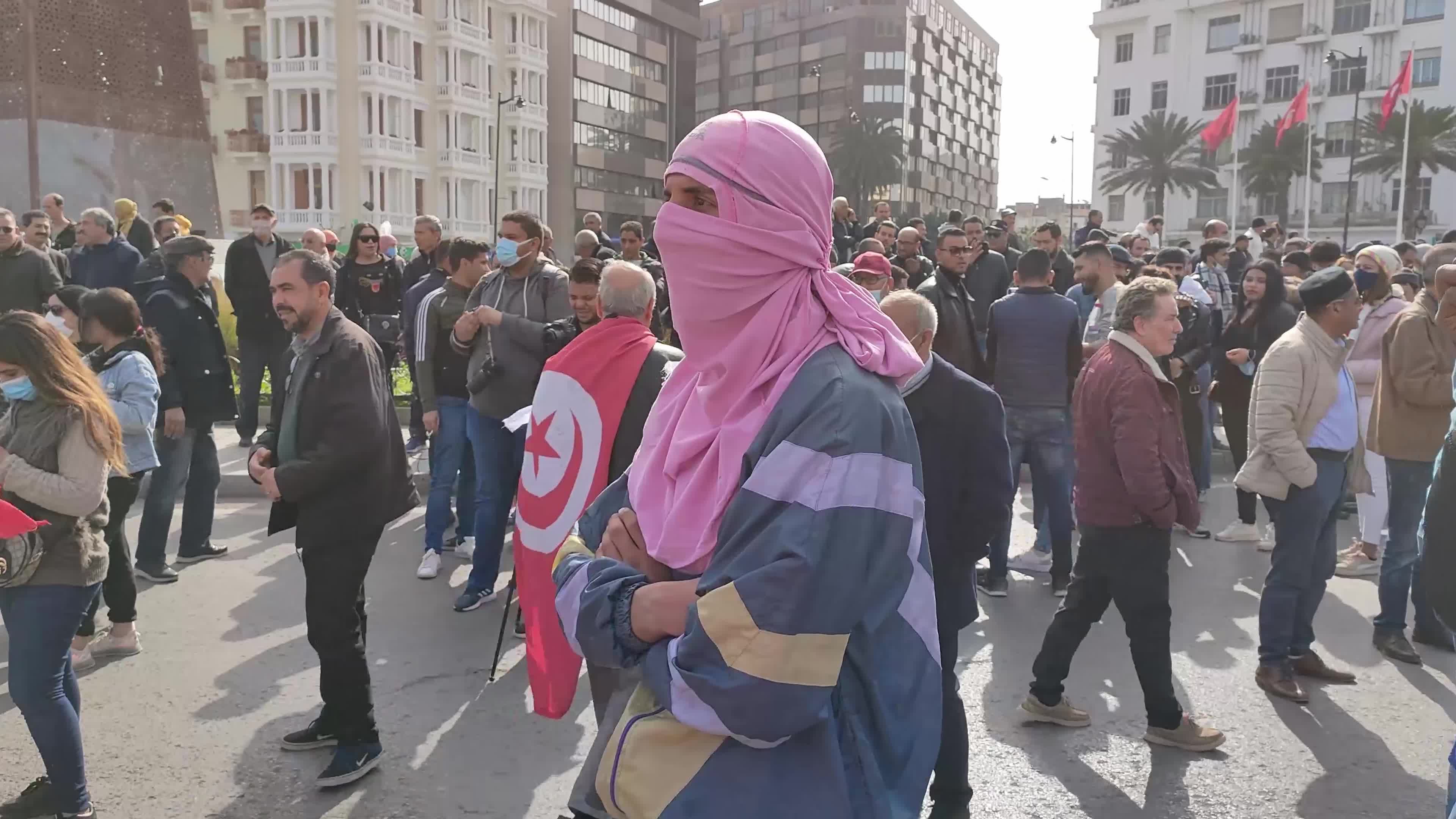 Demonstration Calls For Truth About Chokri Belaid Assassination In Tunis