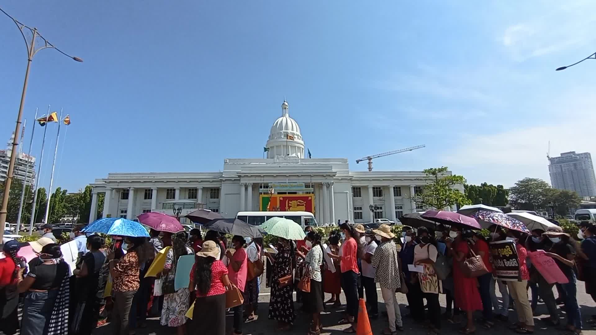 Health sector trade unions during a protest march