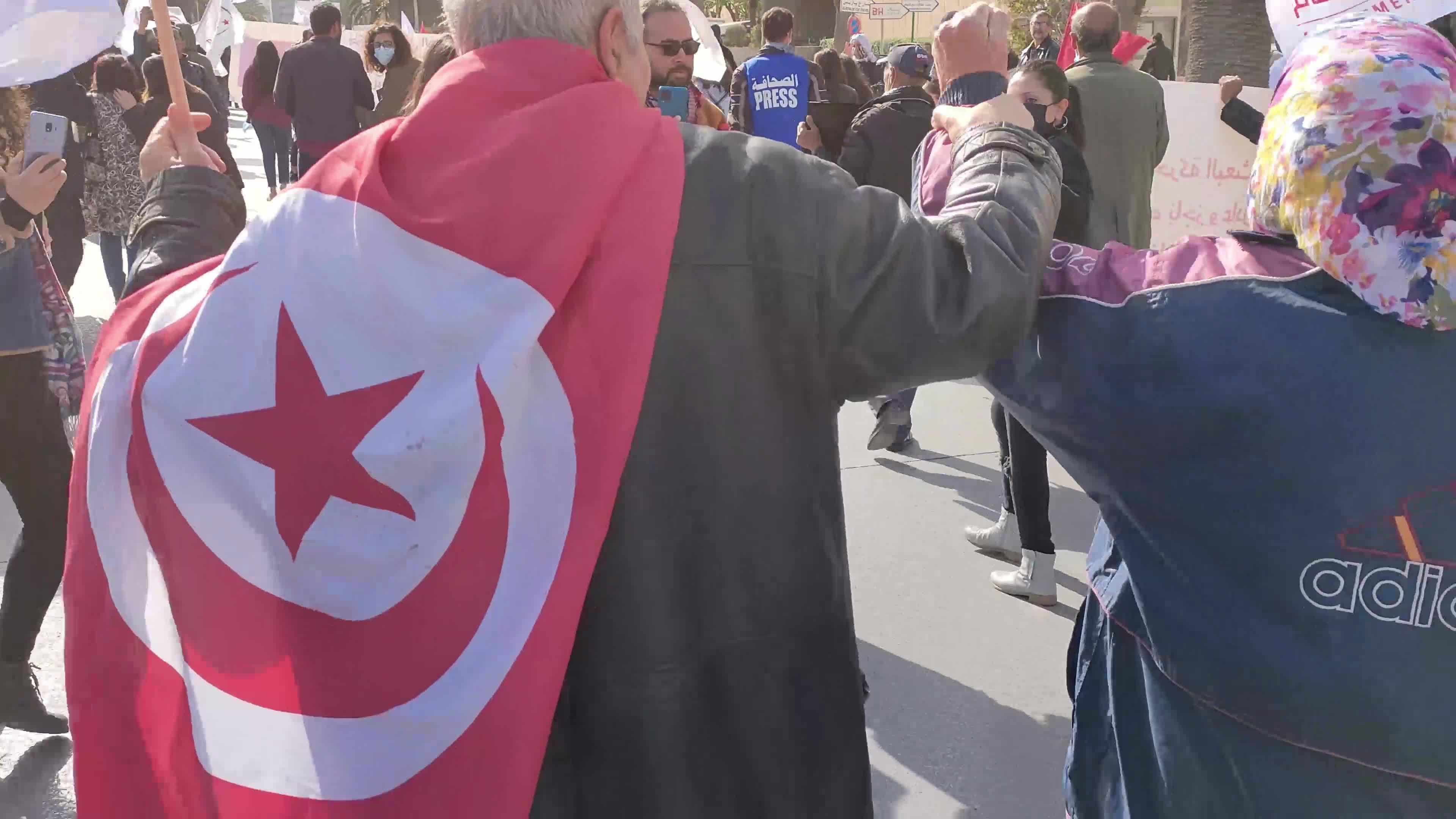 Demonstration Calls For Truth About Chokri Belaid Assassination In Tunis