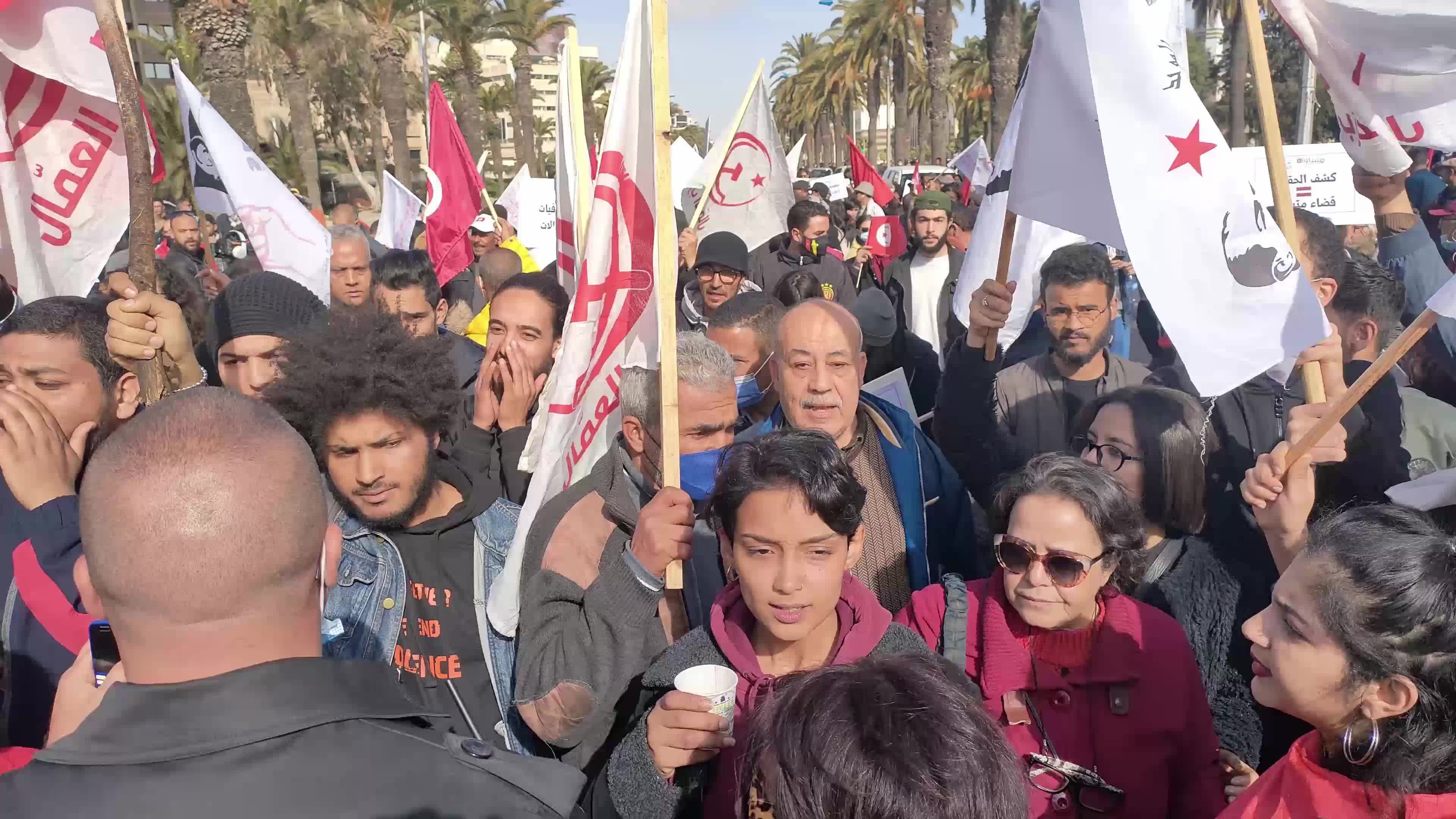 Demonstration Calls For Truth About Chokri Belaid Assassination In Tunis