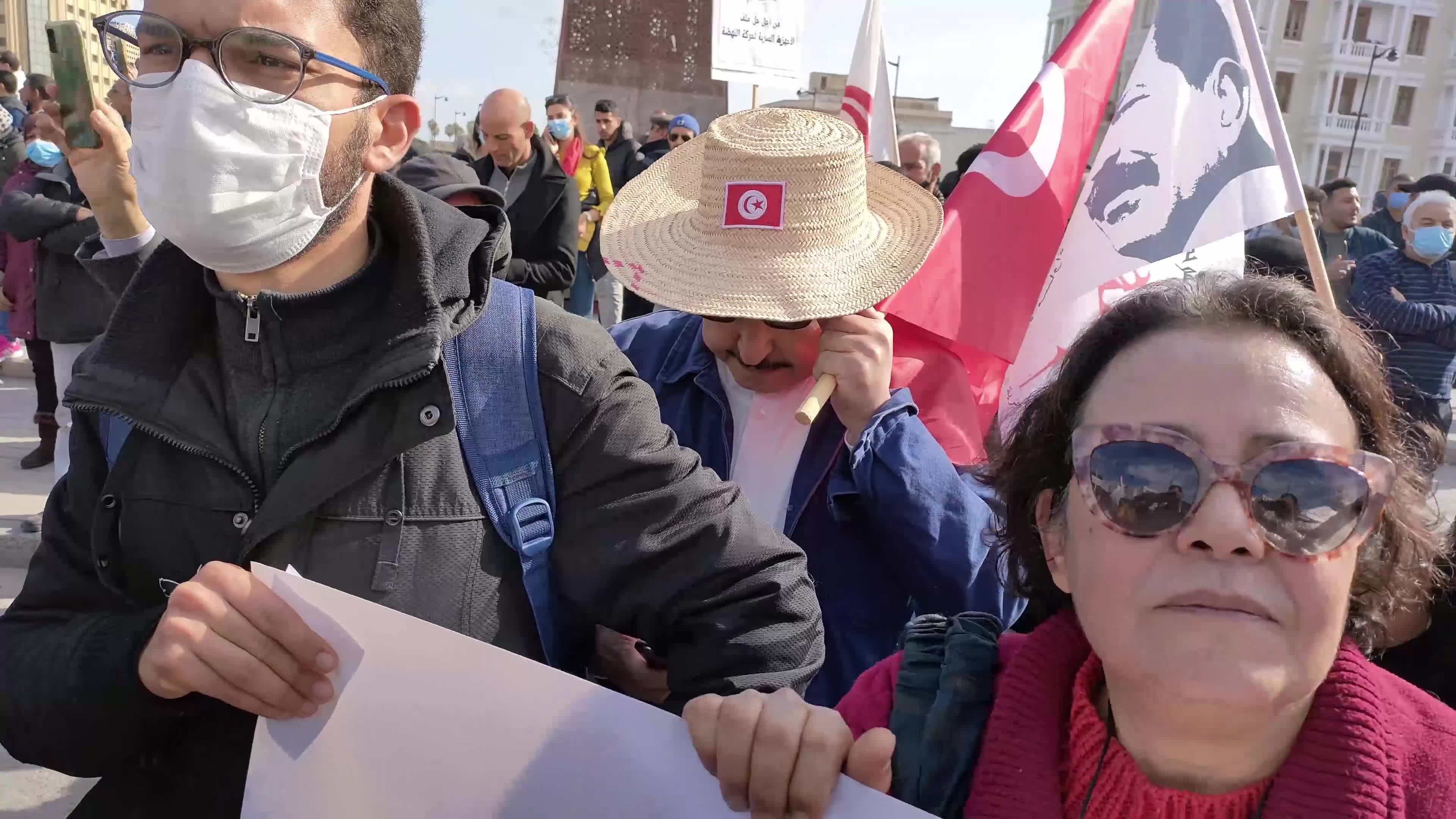 Demonstration Calls For Truth About Chokri Belaid Assassination In Tunis