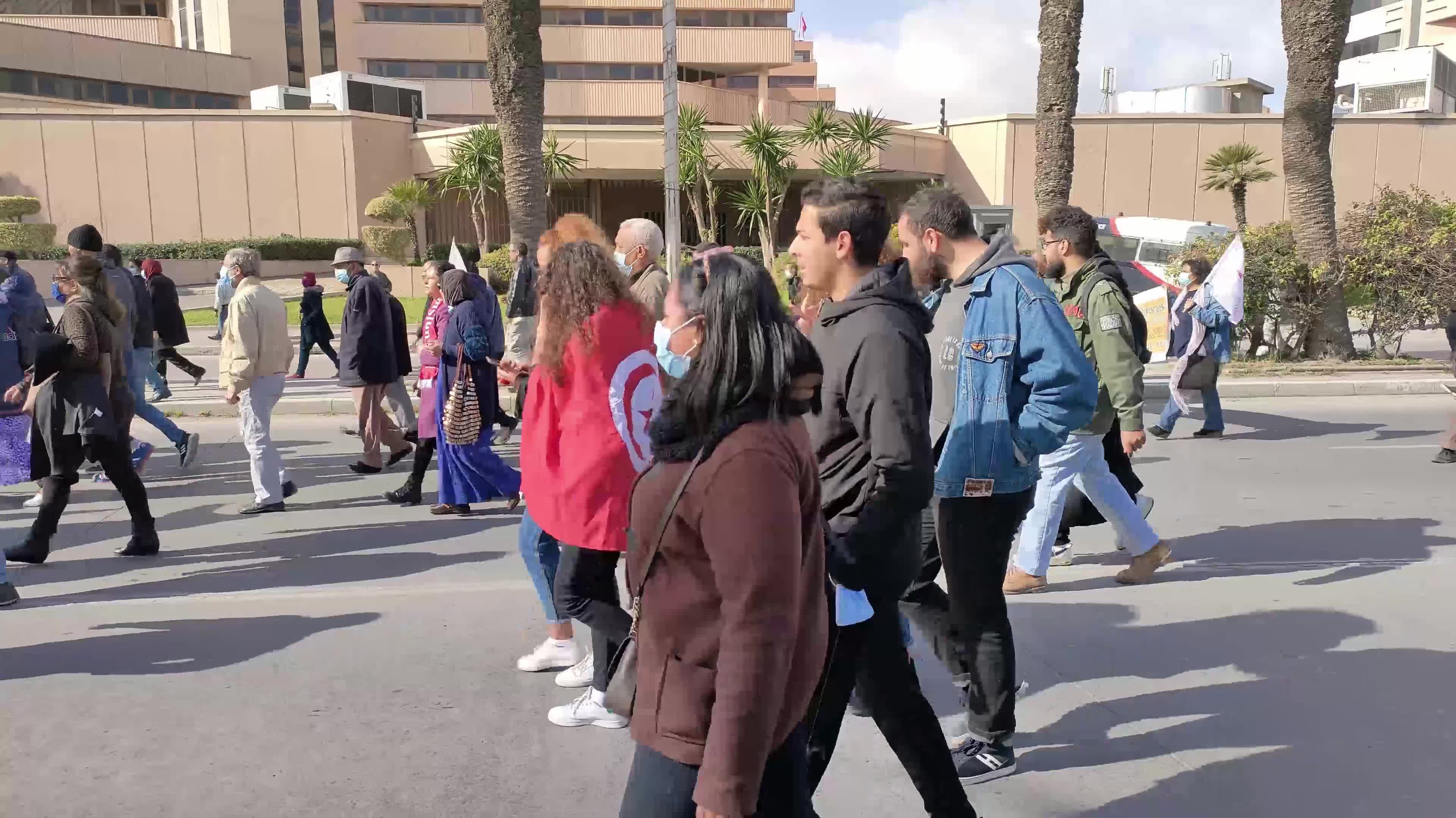 Demonstration Calls For Truth About Chokri Belaid Assassination In Tunis