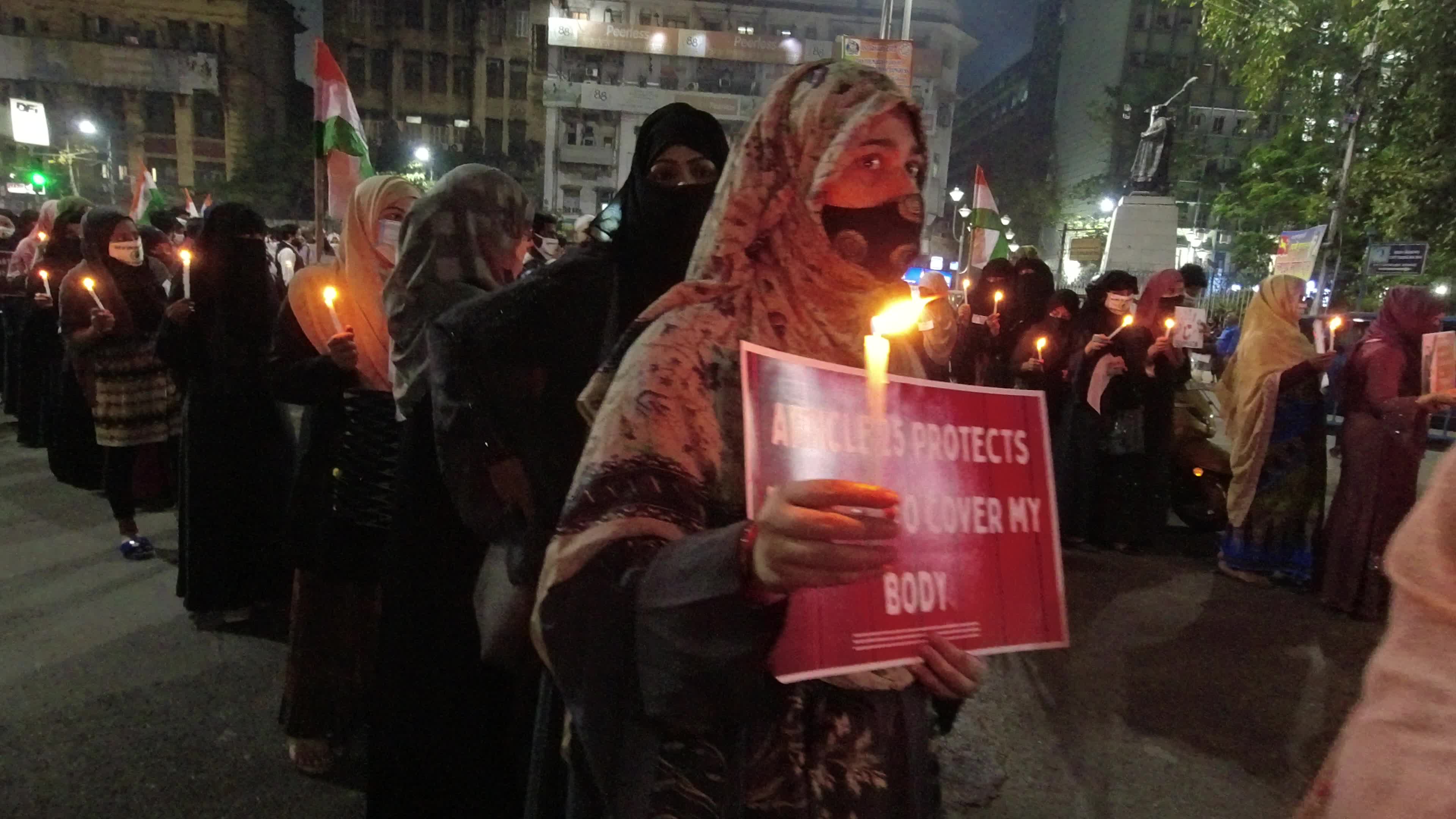 Protest against Hijab ban in India