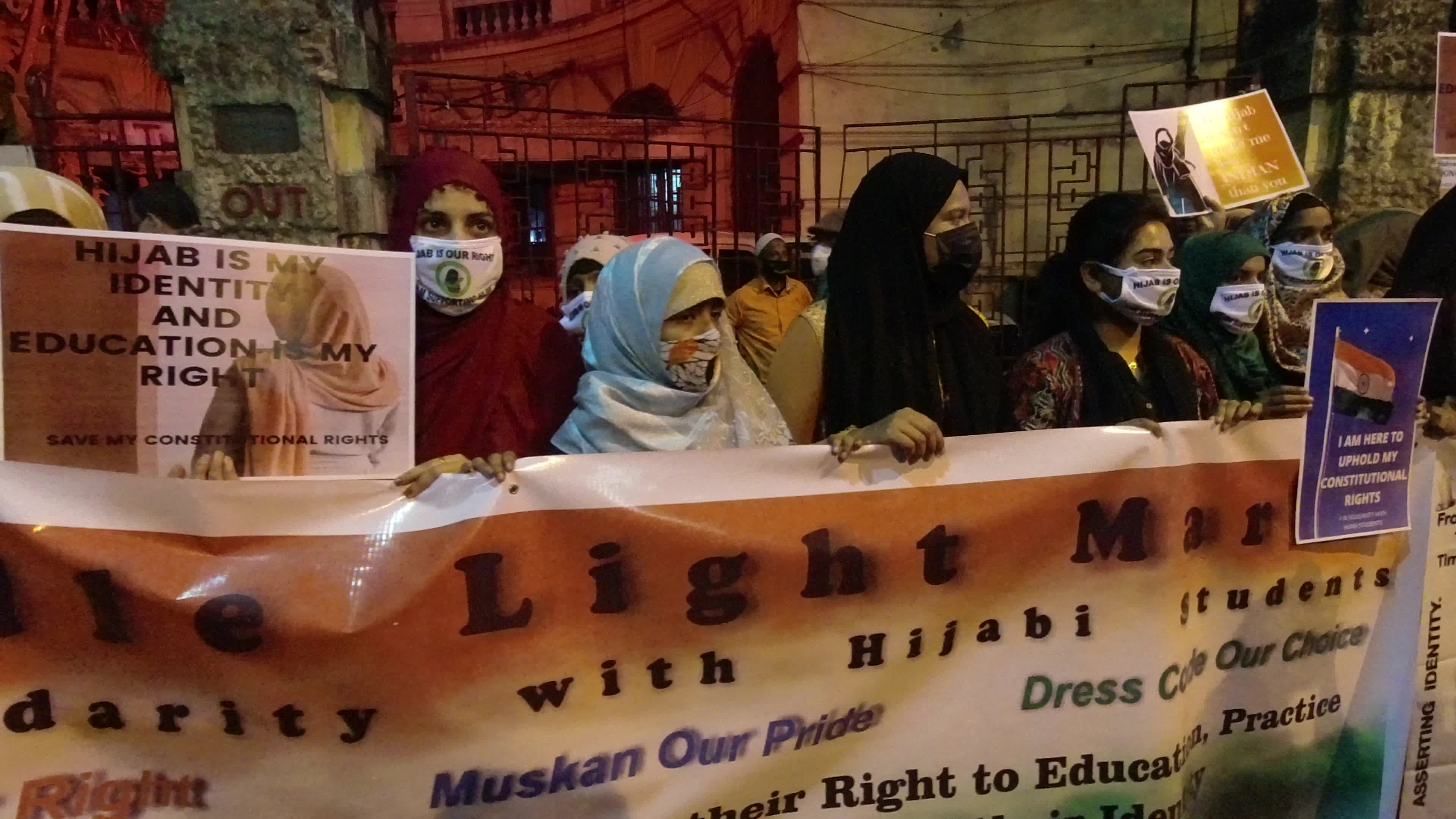 Protest against Hijab ban in India