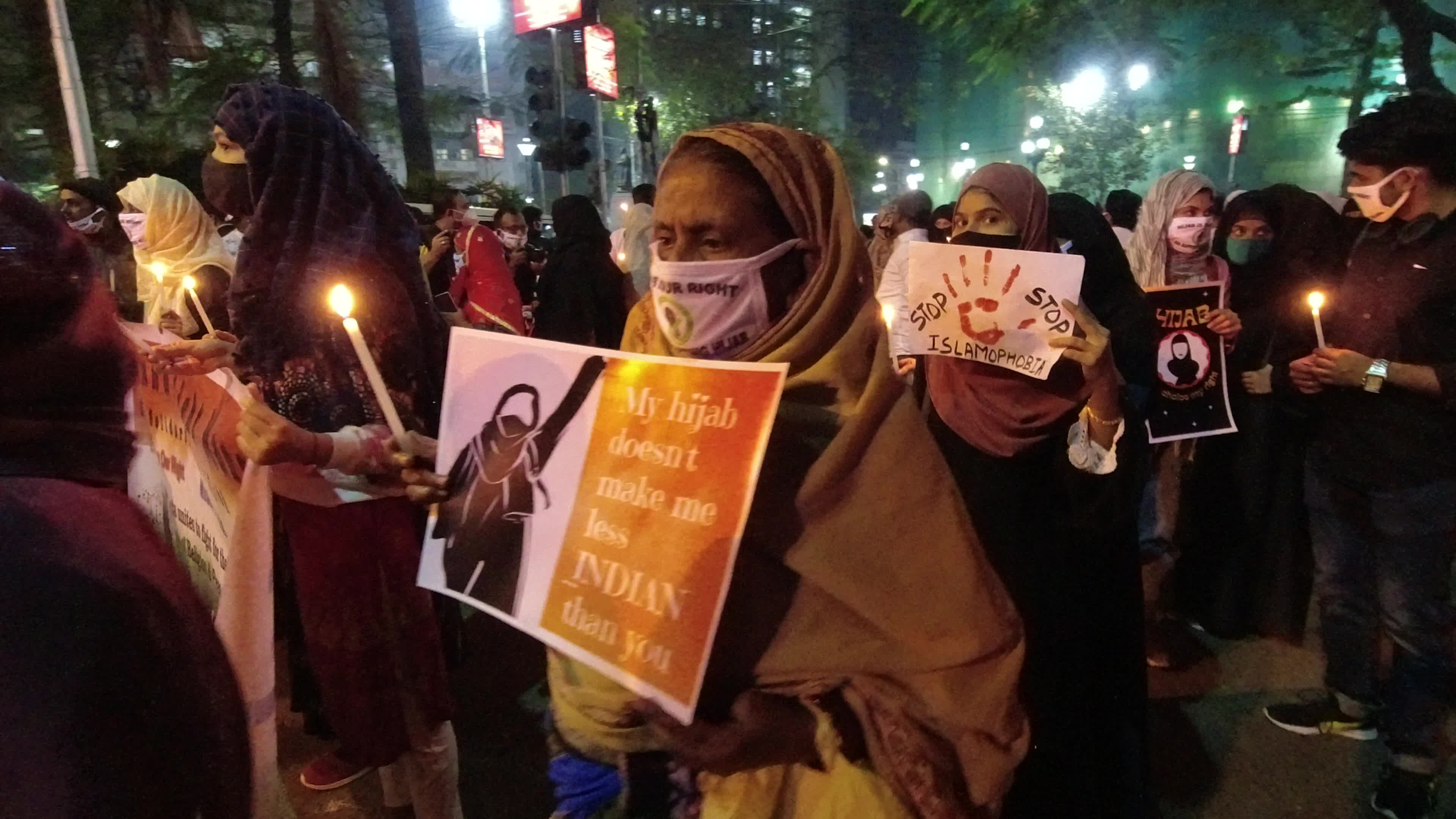 Protest against Hijab ban in India