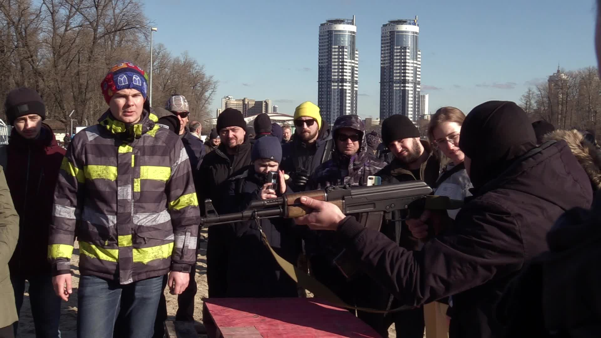 Military exercise for civilians in Ukraine