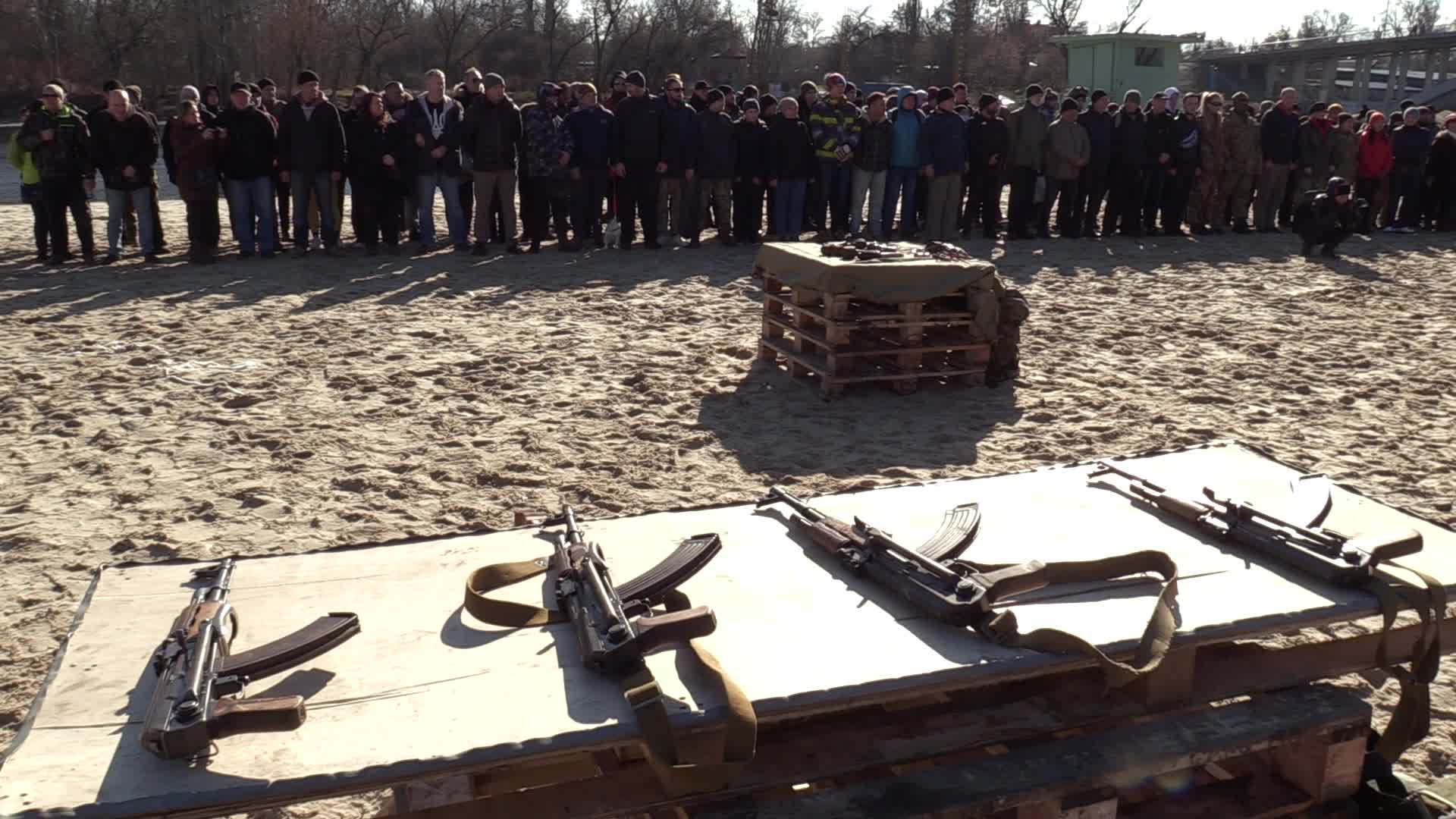 Military exercise for civilians in Ukraine