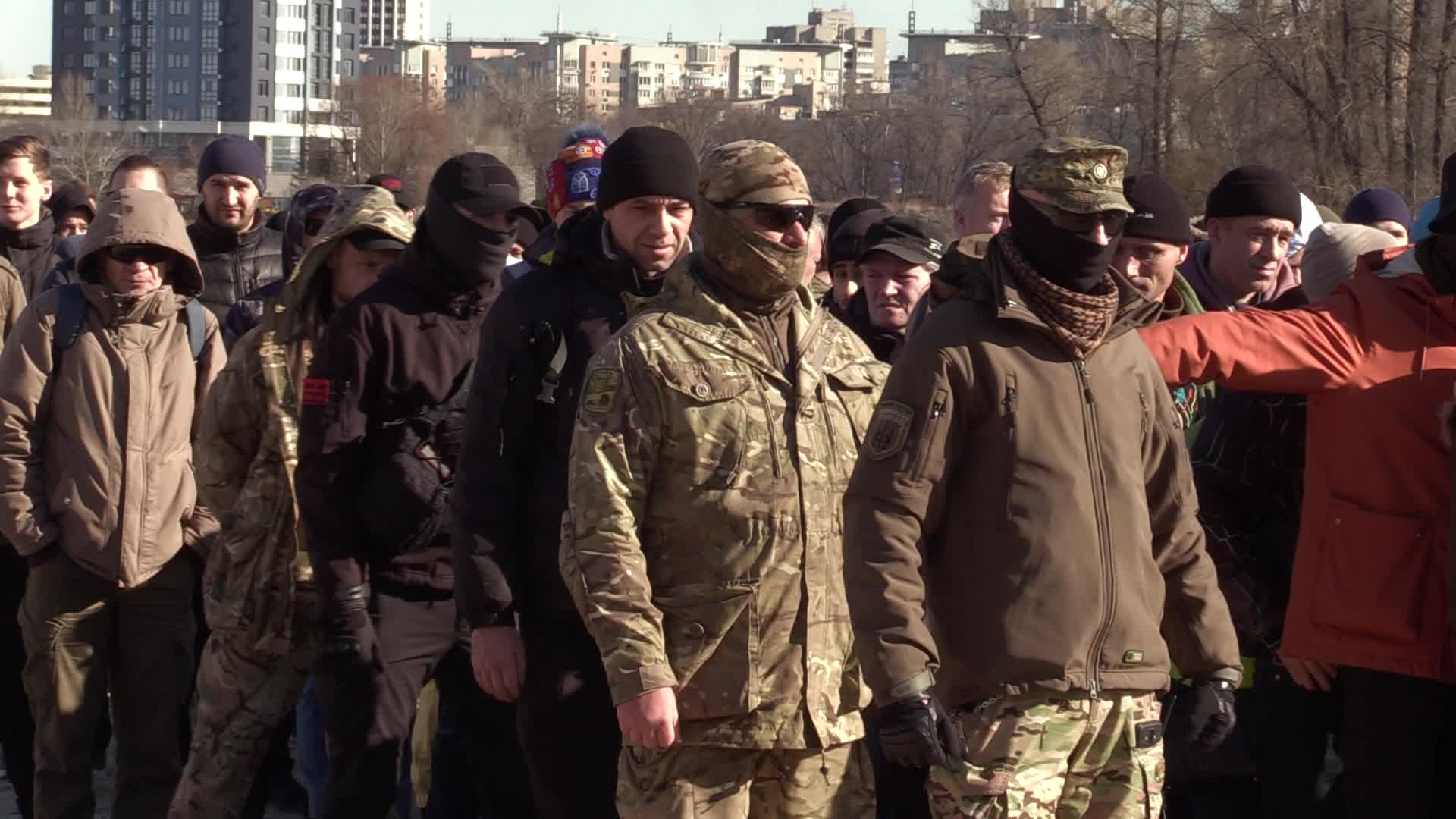 Military exercise for civilians in Ukraine