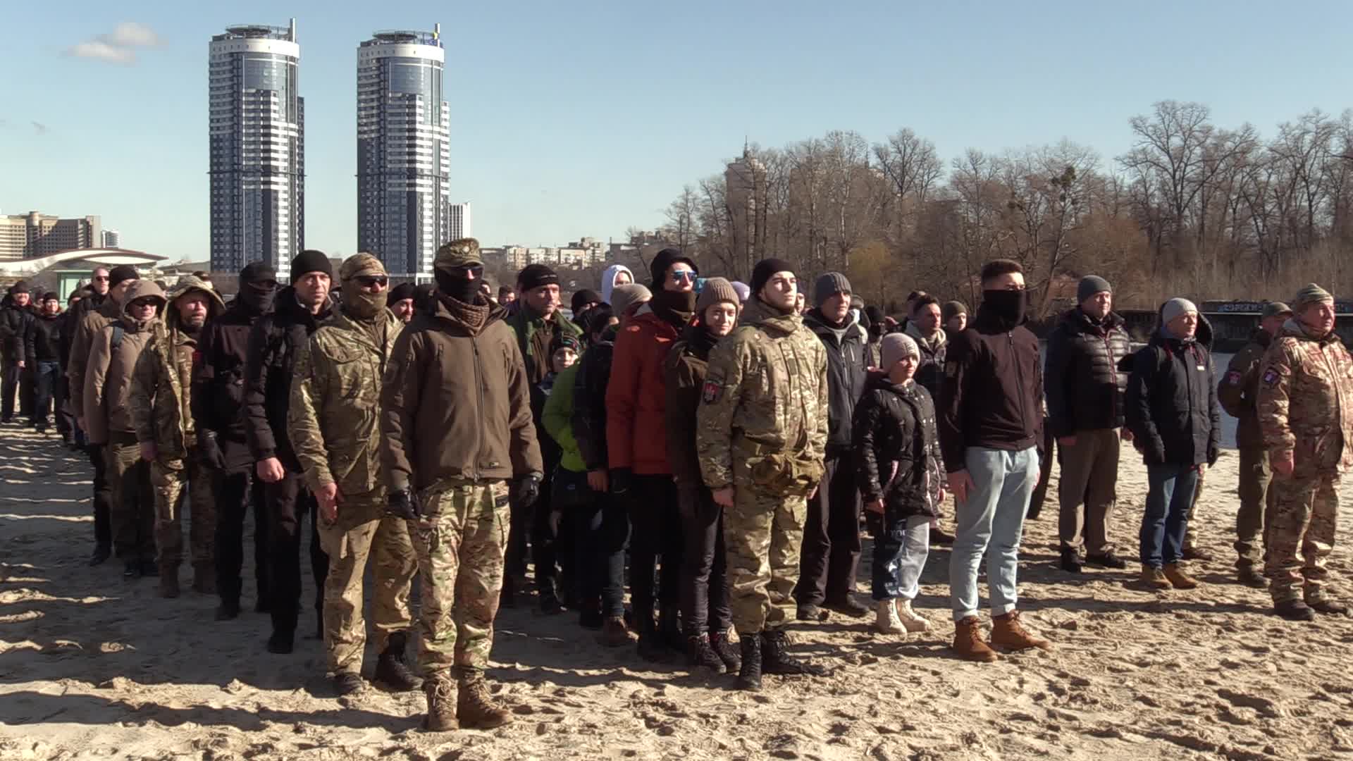 Military exercise for civilians in Ukraine