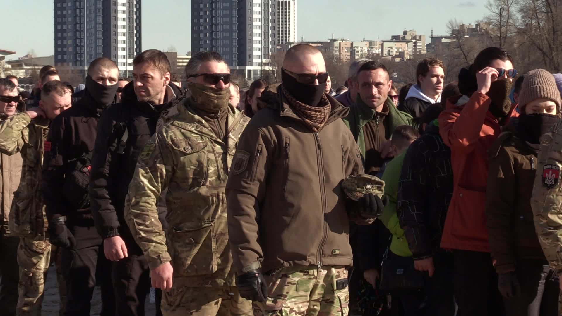 Military exercise for civilians in Ukraine