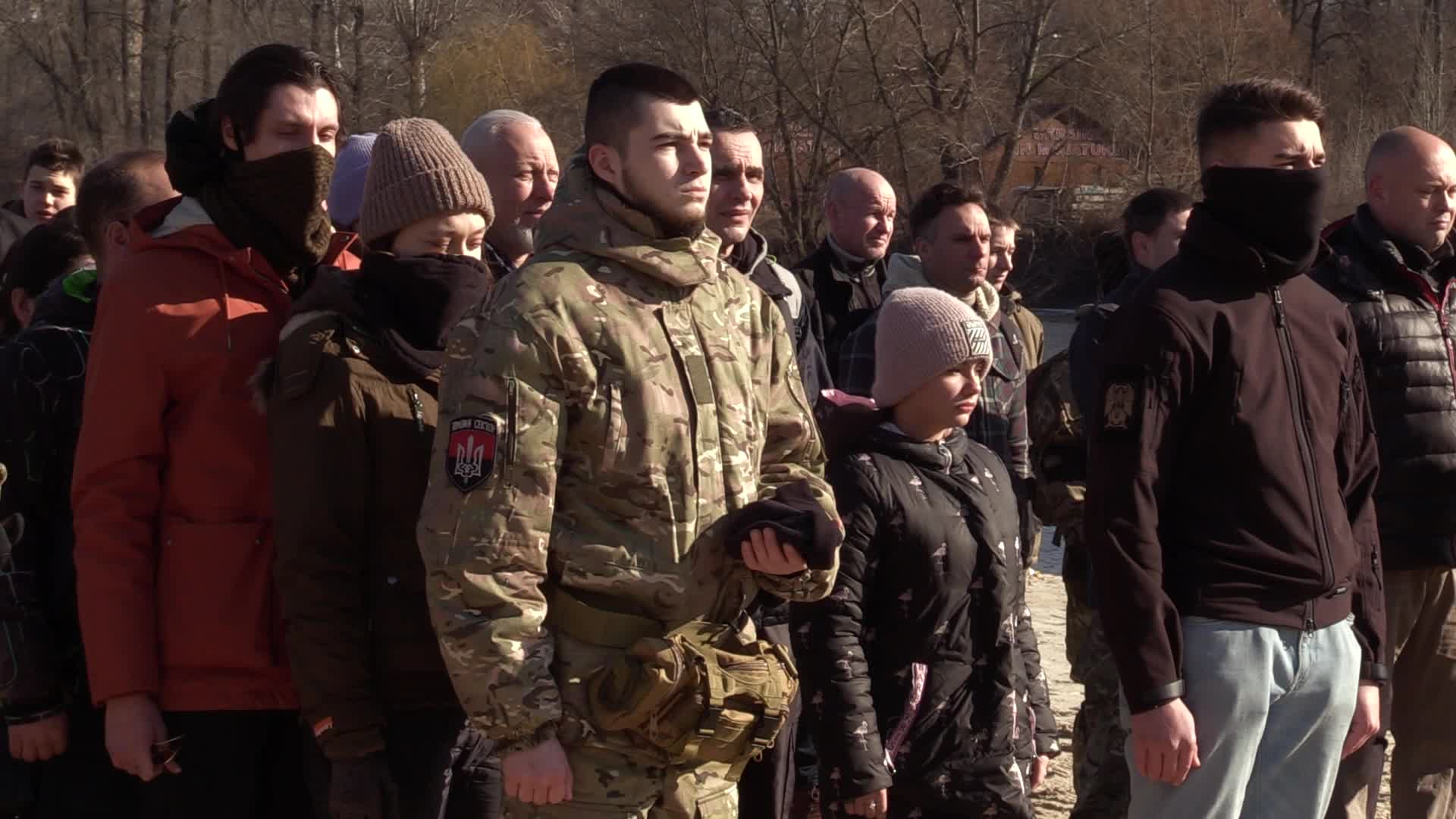 Military exercise for civilians in Ukraine