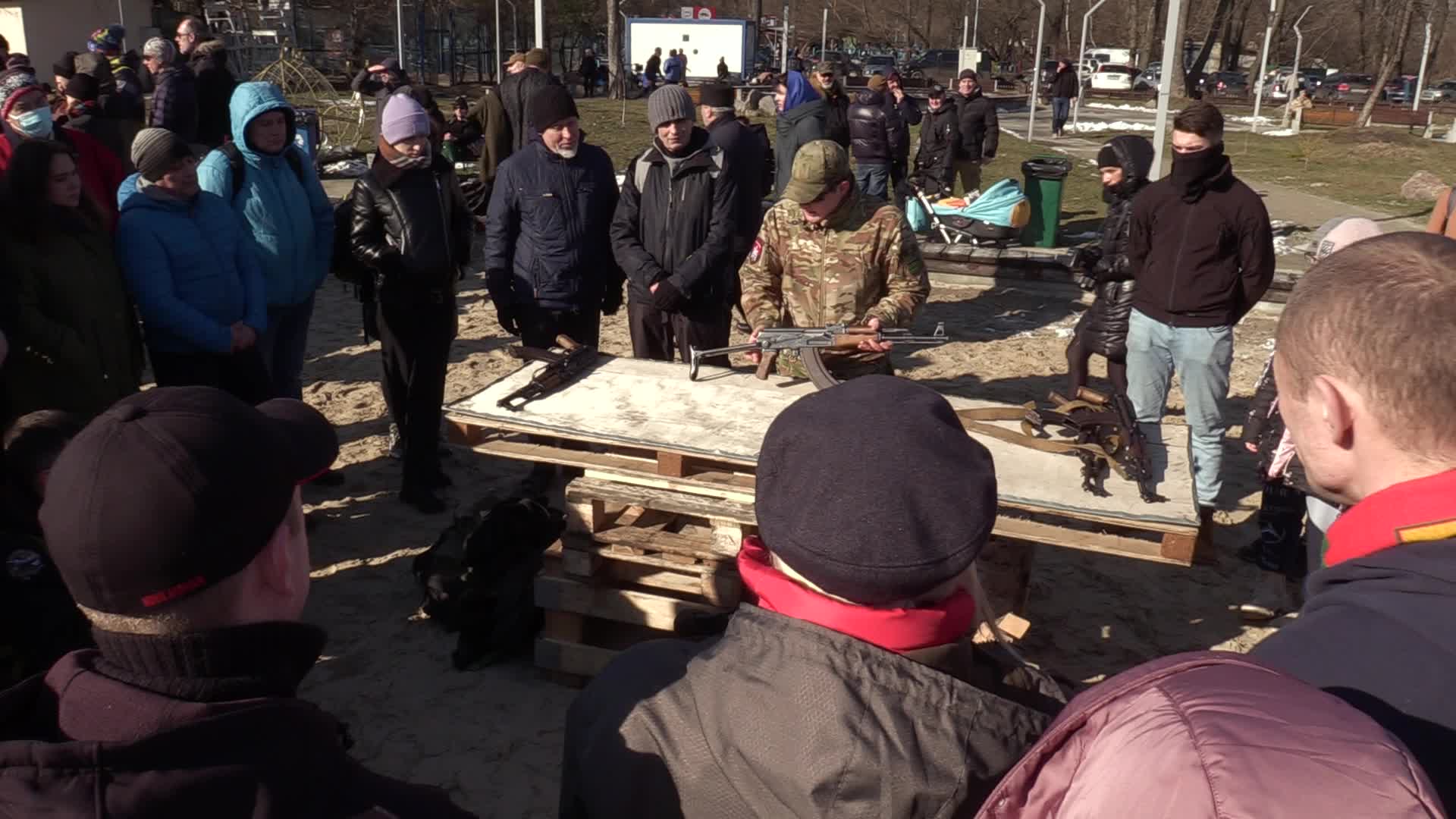 Military exercise for civilians in Ukraine