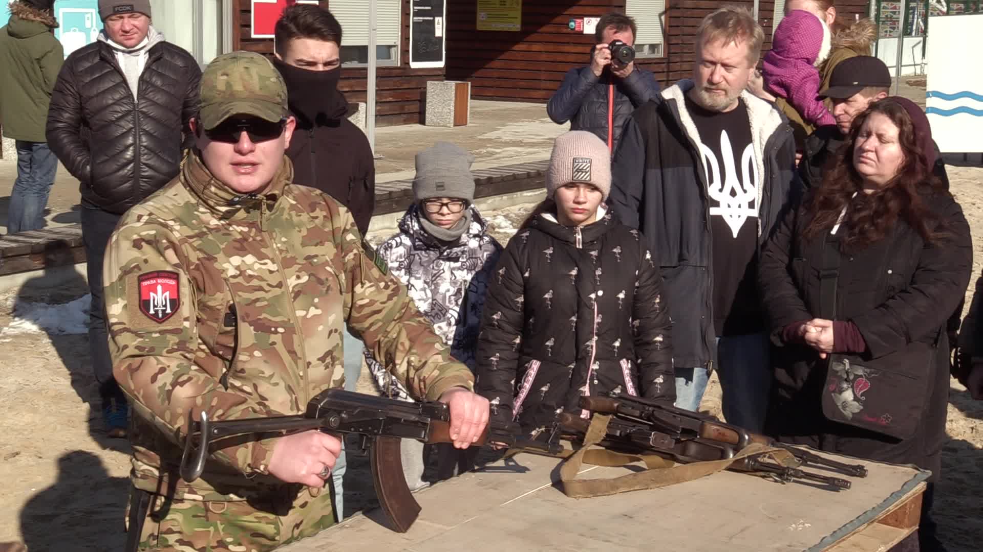 Military exercise for civilians in Ukraine