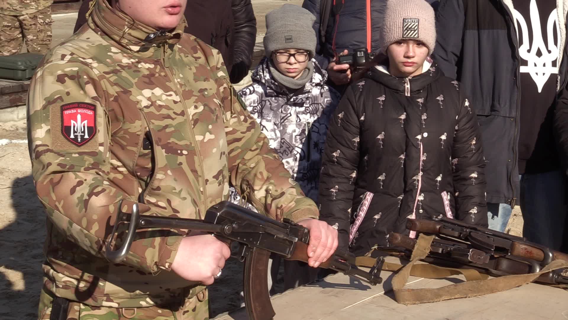 Military exercise for civilians in Ukraine