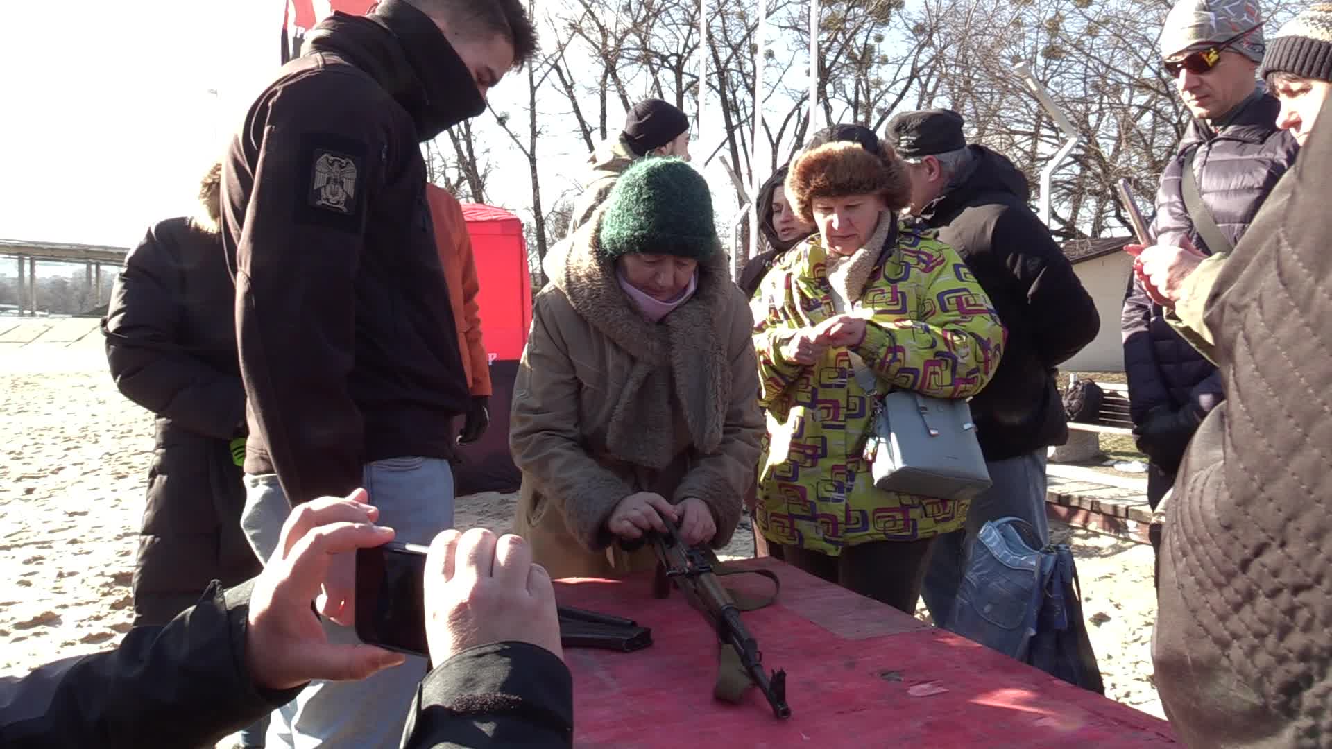 Military exercise for civilians in Ukraine