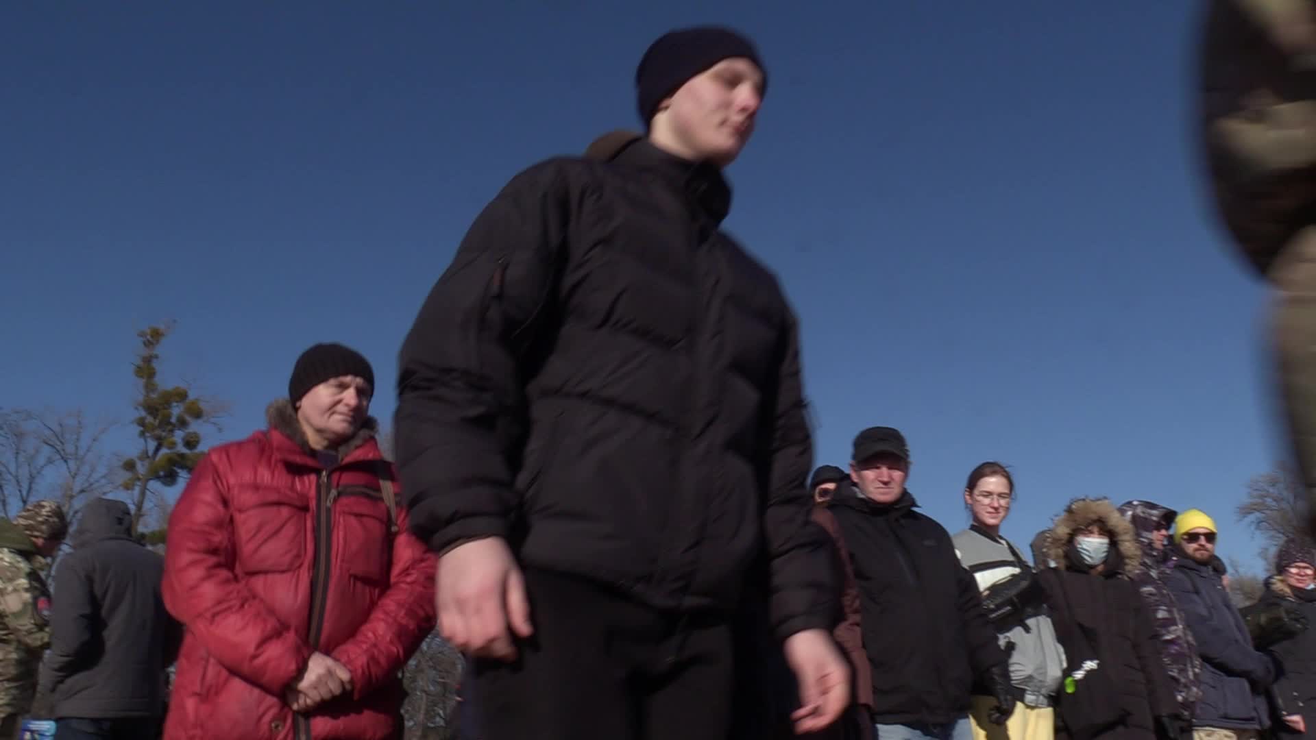 Military exercise for civilians in Ukraine