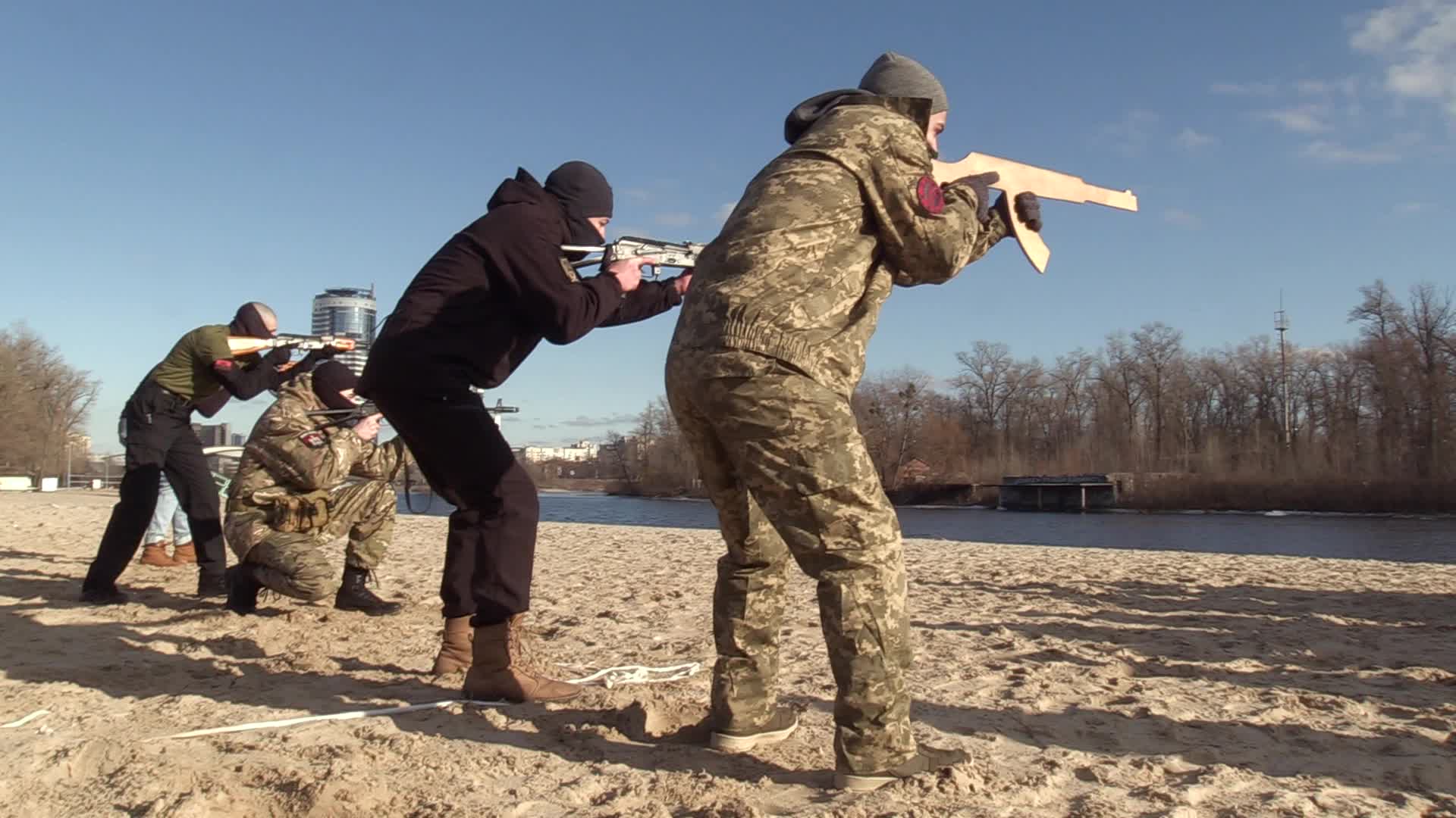 Military exercise for civilians in Ukraine