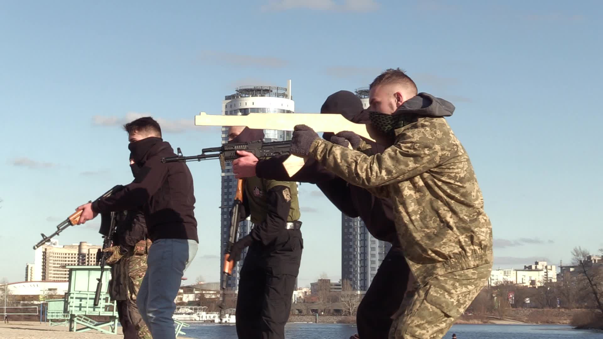 Military exercise for civilians in Ukraine