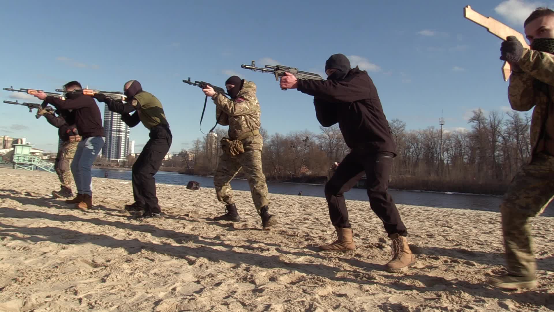 Military exercise for civilians in Ukraine