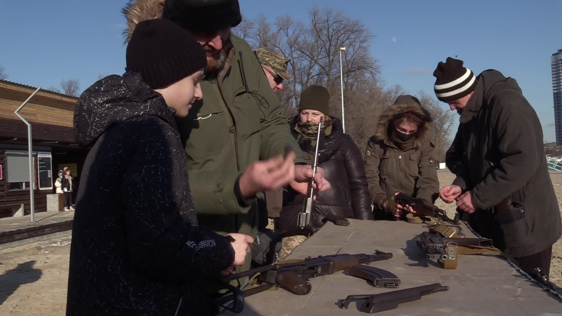 Military exercise for civilians in Ukraine