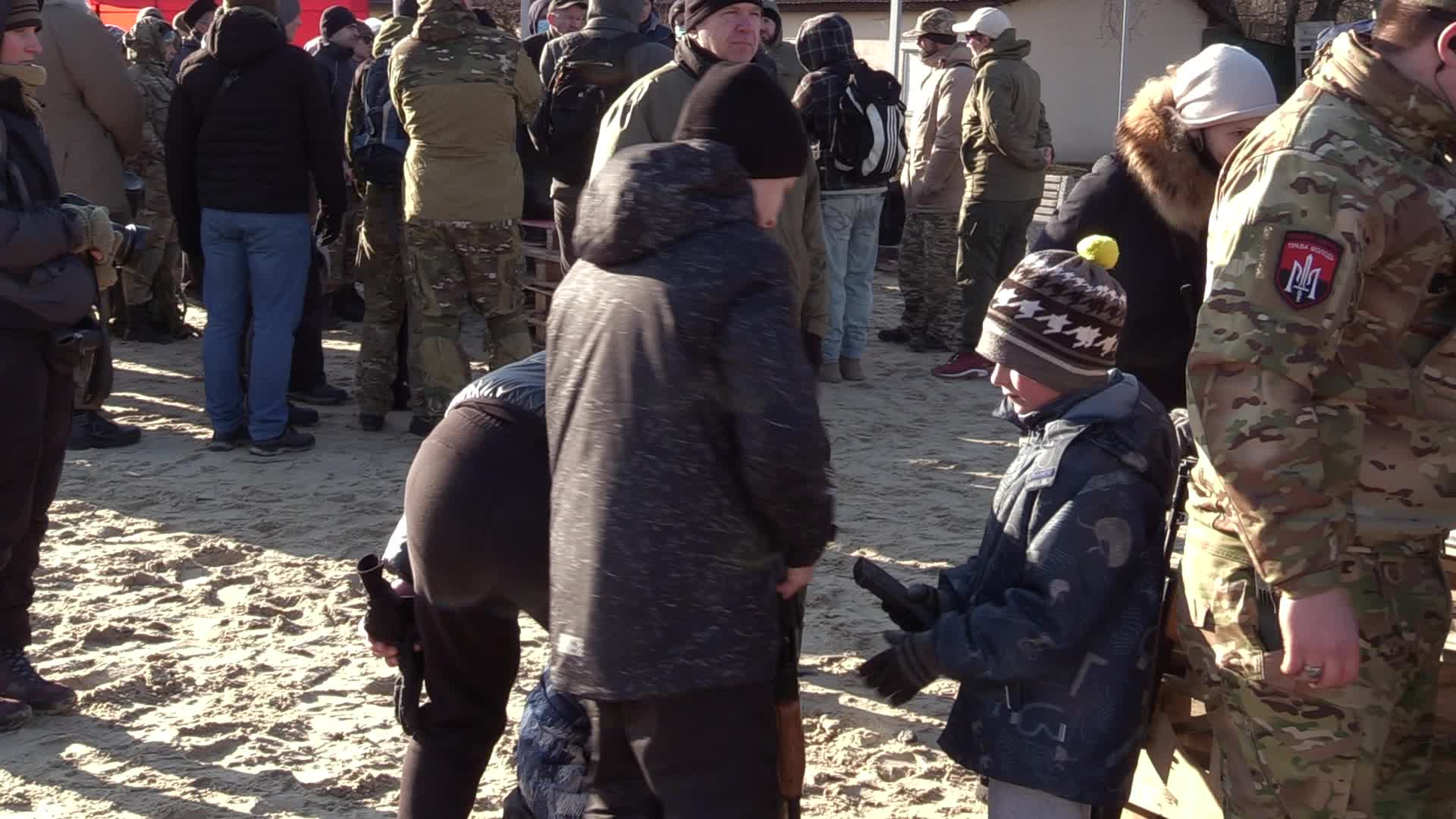 Military exercise for civilians in Ukraine