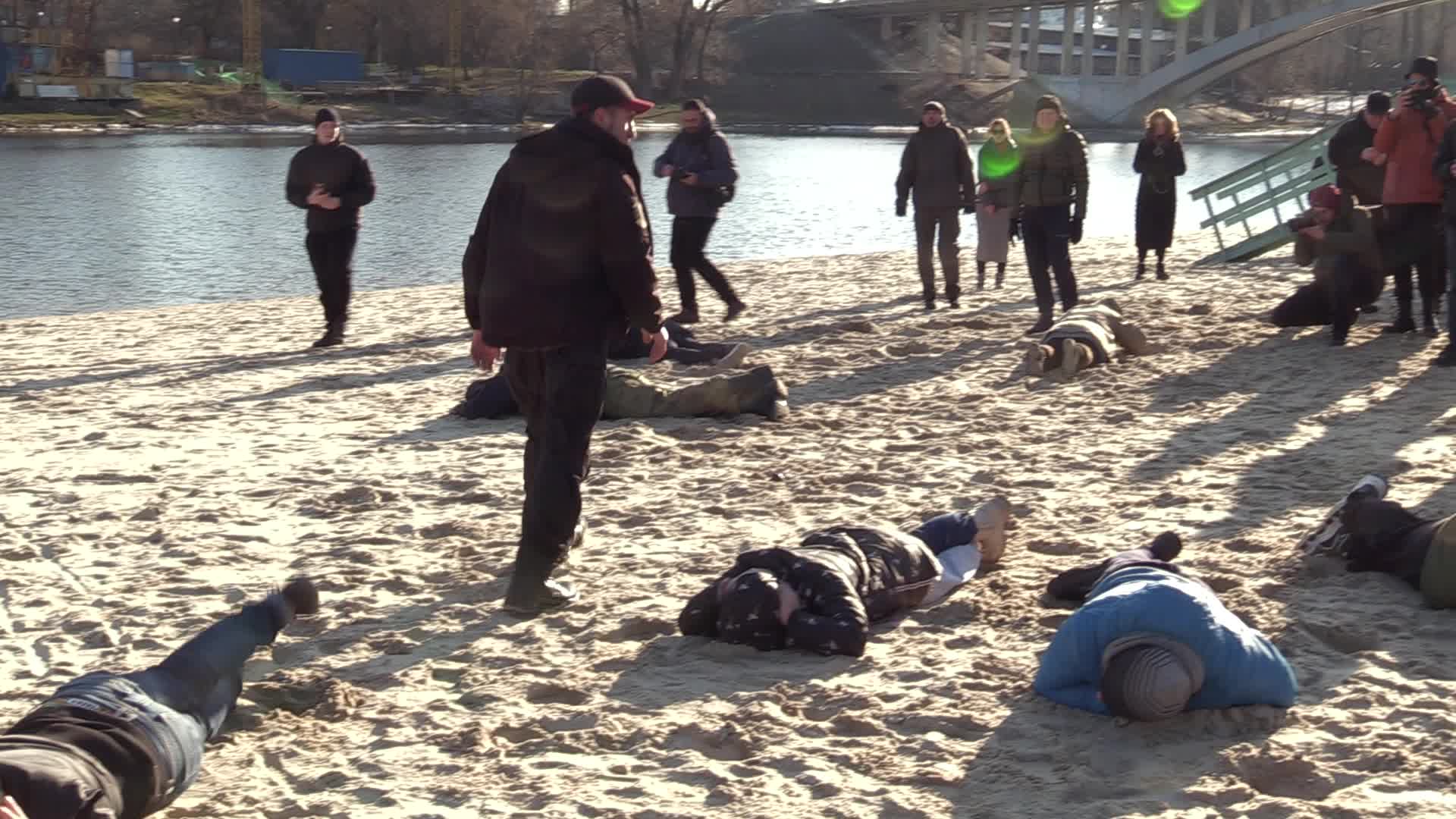 Military exercise for civilians in Ukraine