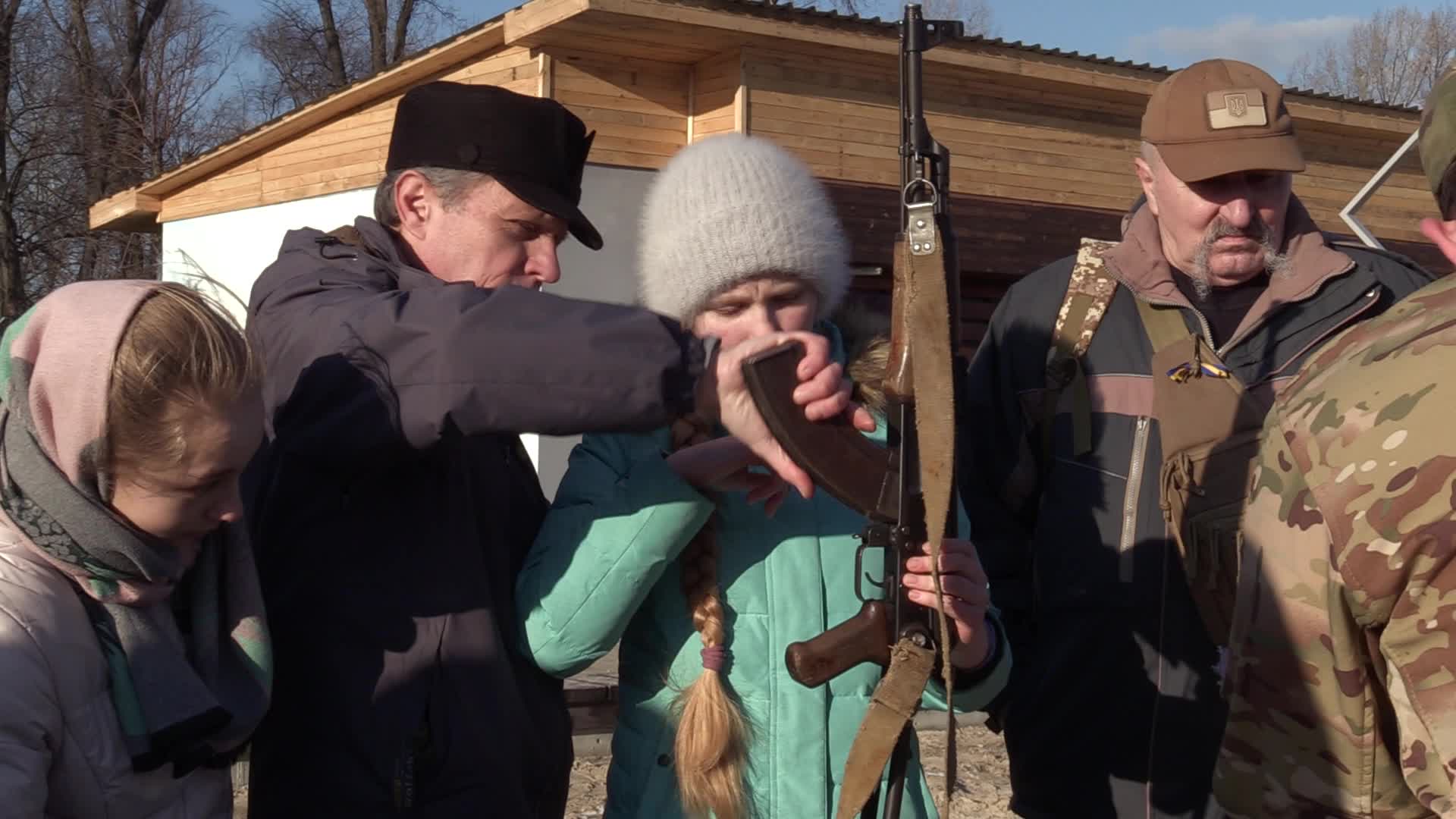 Military exercise for civilians in Ukraine