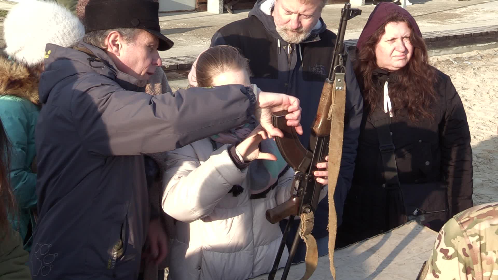 Military exercise for civilians in Ukraine