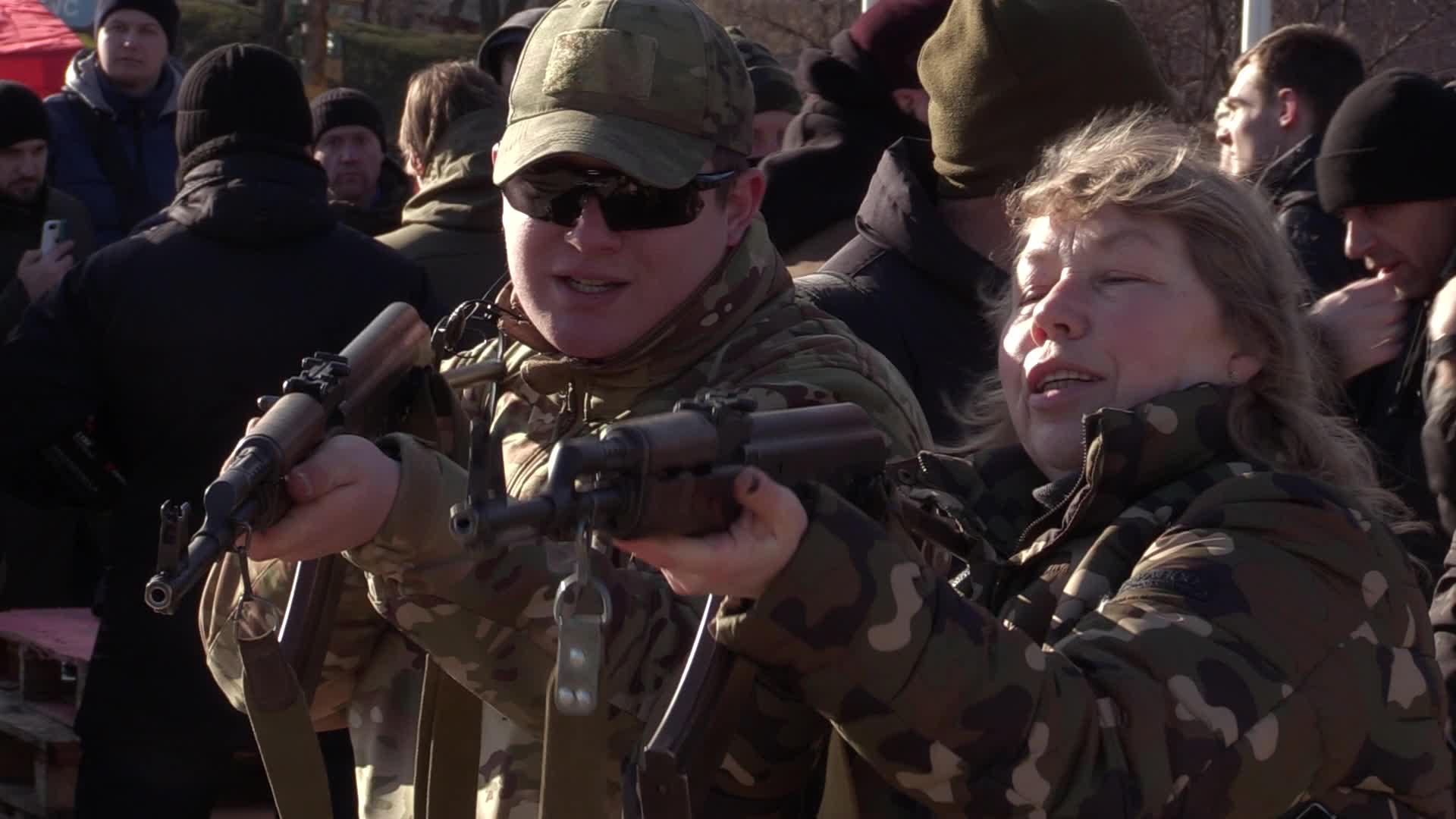 Military exercise for civilians in Ukraine