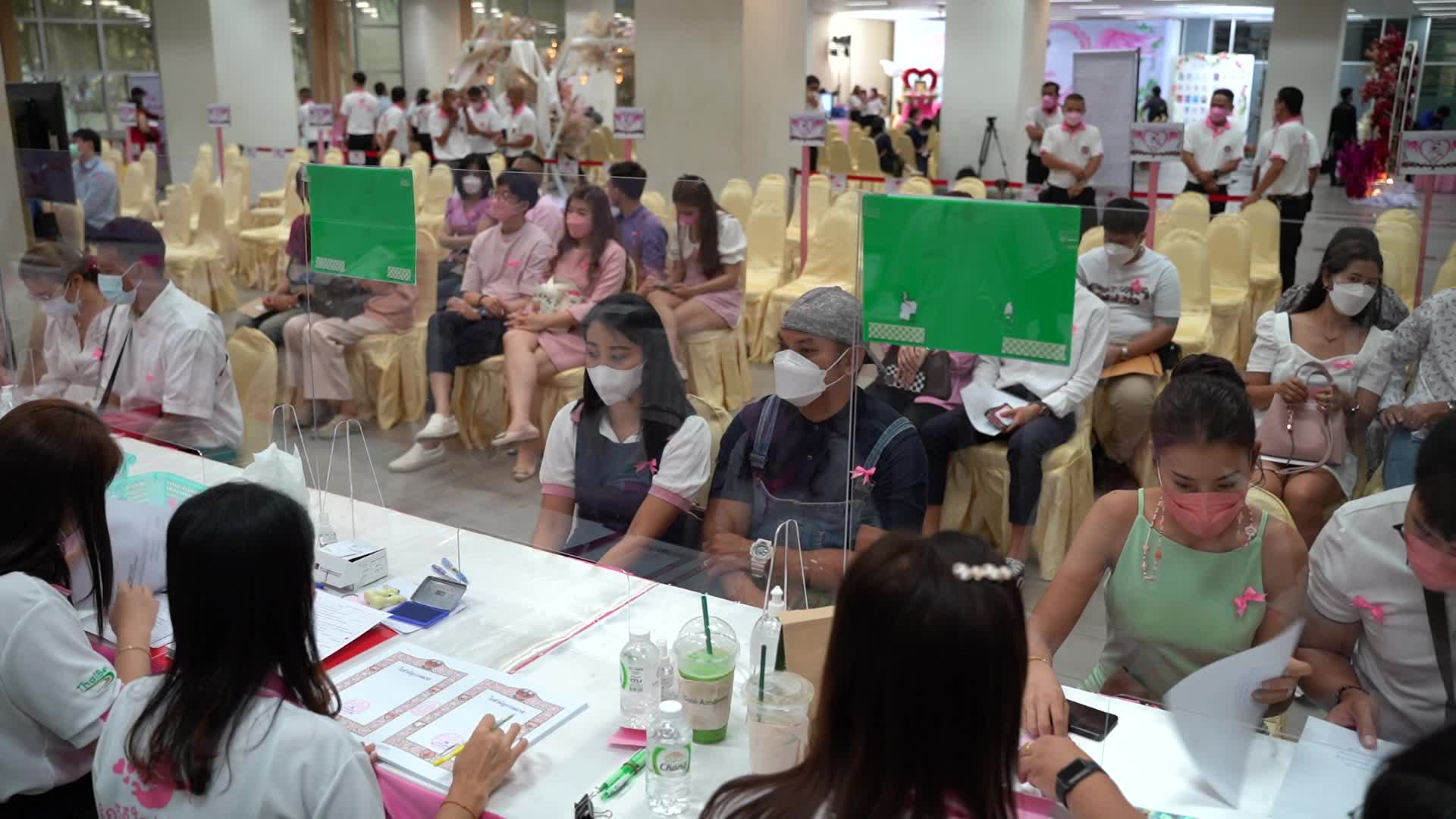 Marriage license ceremony on Valentine's Day in Thailand.