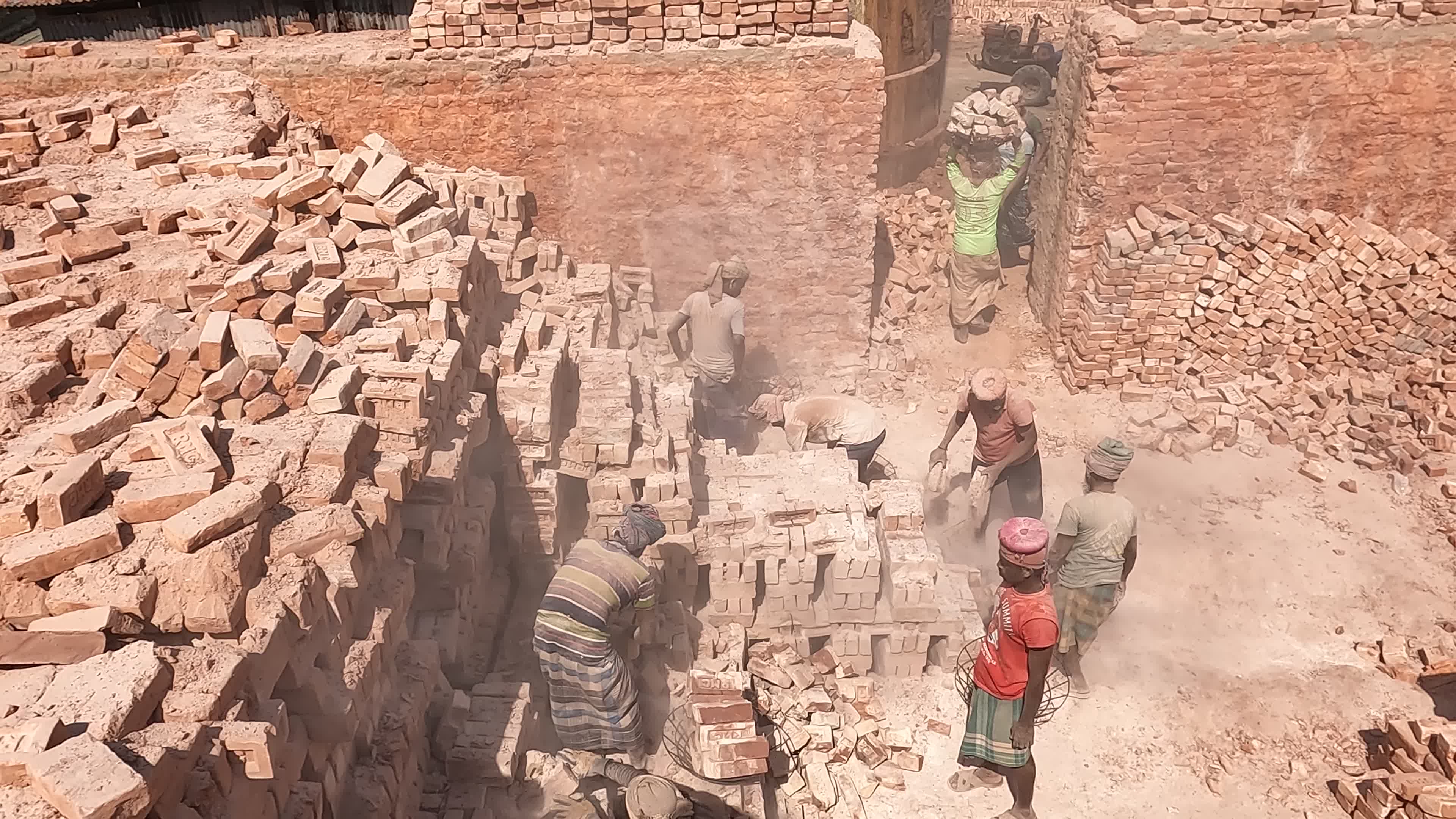 Brick Field workers in Dhaka, Bangladesh