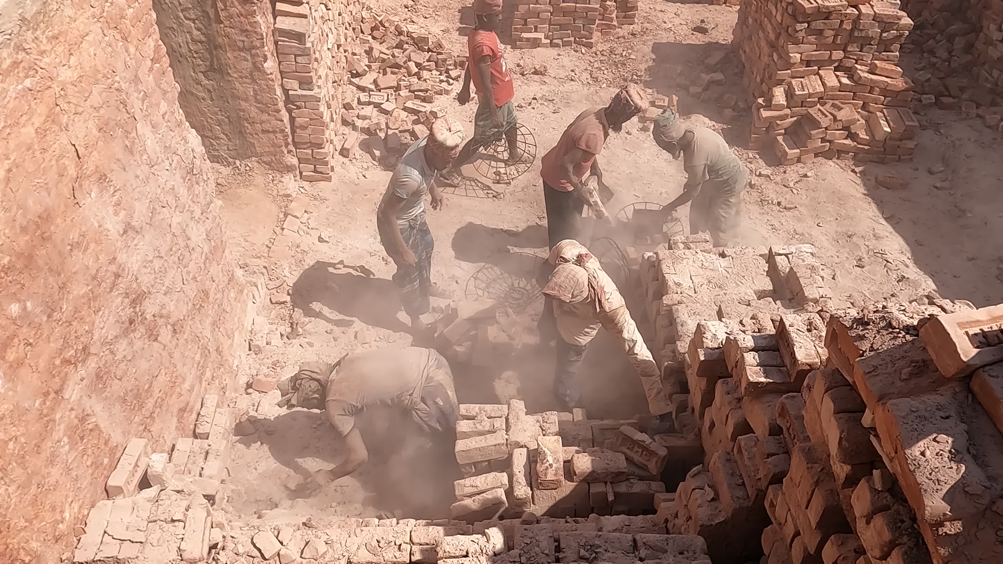 Brick Field workers in Dhaka, Bangladesh