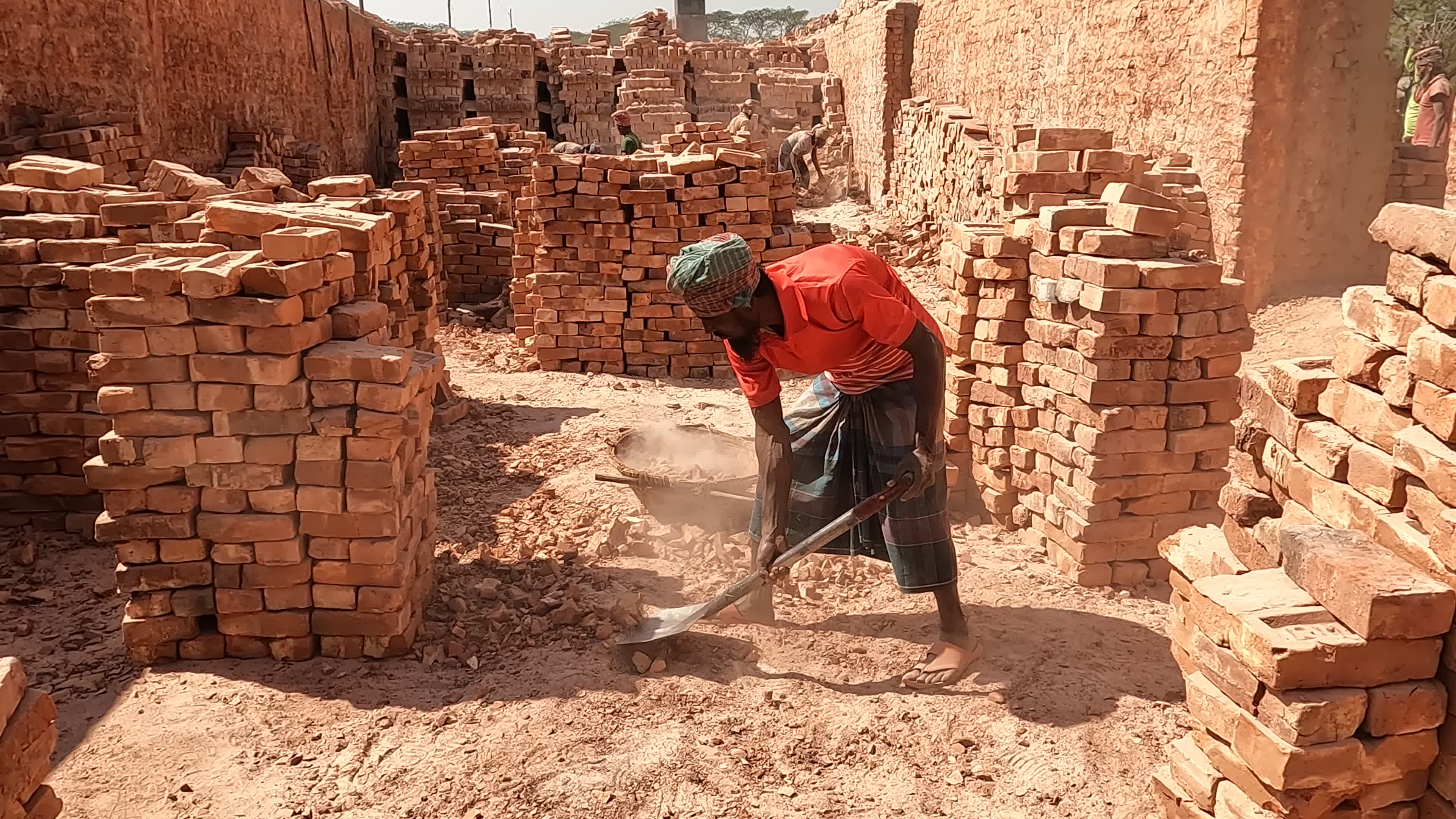 Brick Field workers in Dhaka, Bangladesh