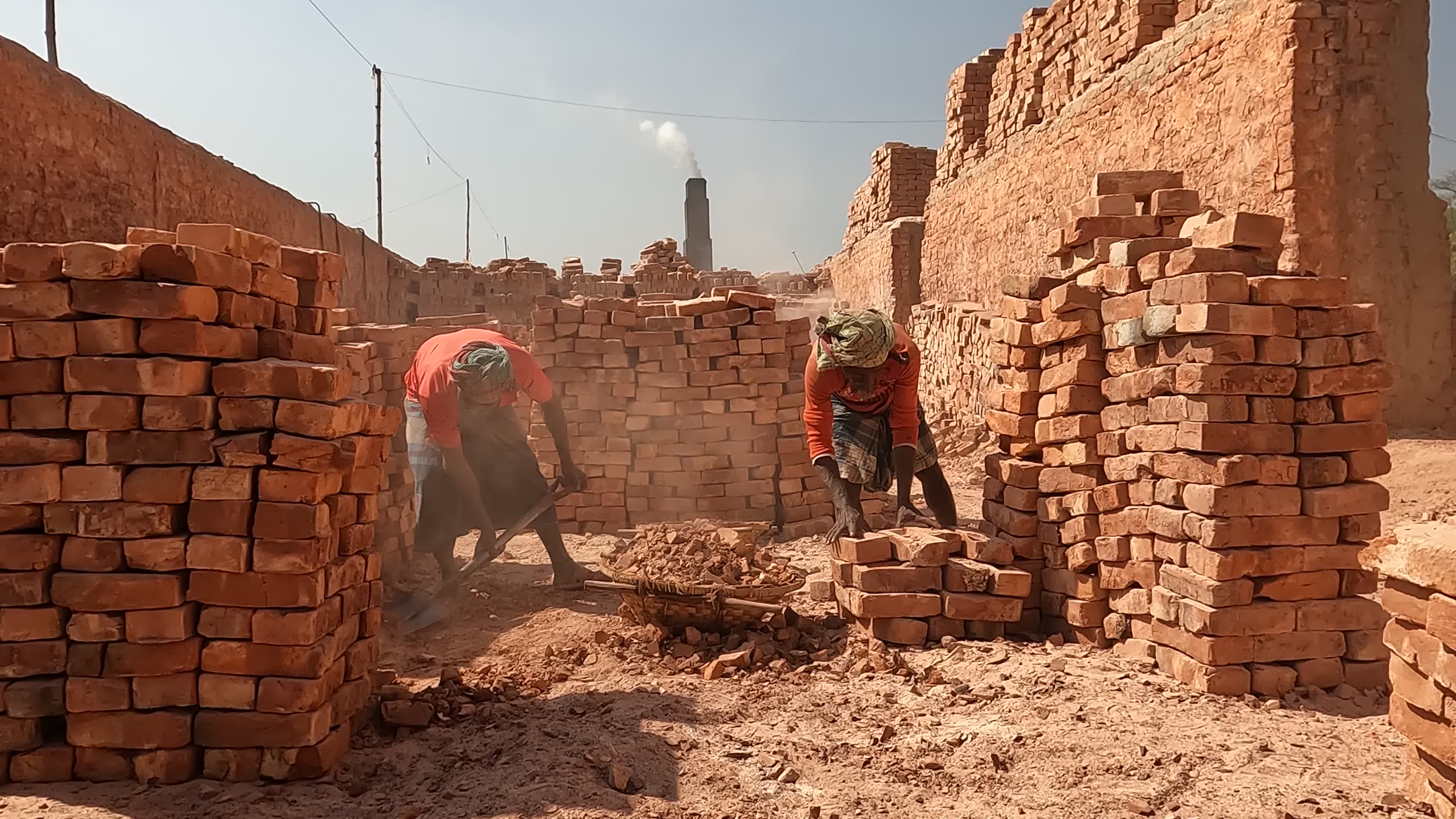 Brick Field workers in Dhaka, Bangladesh