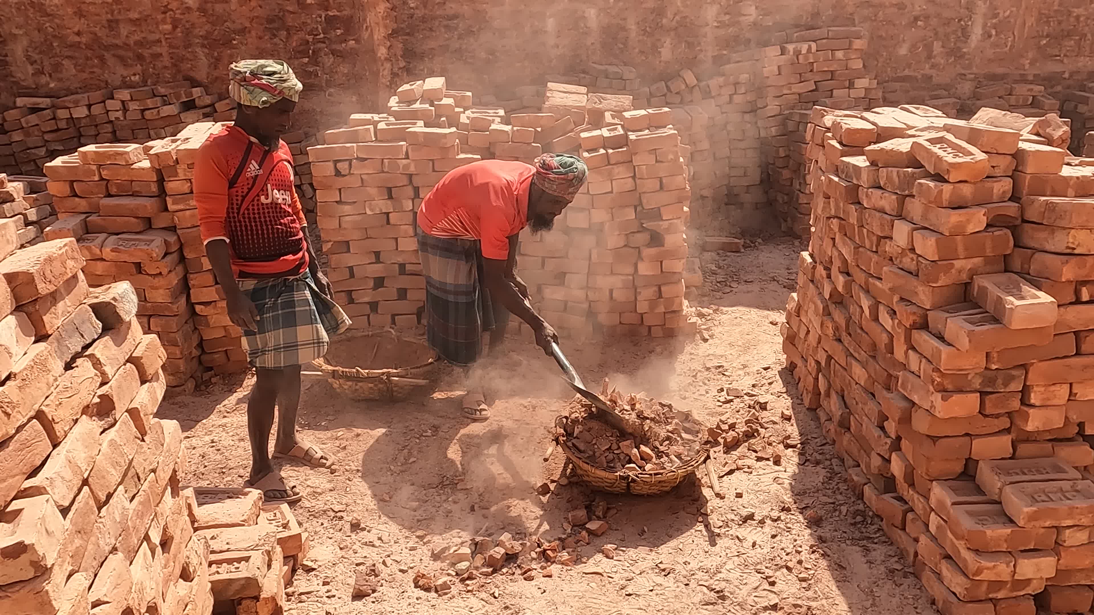 Brick Field workers in Dhaka, Bangladesh