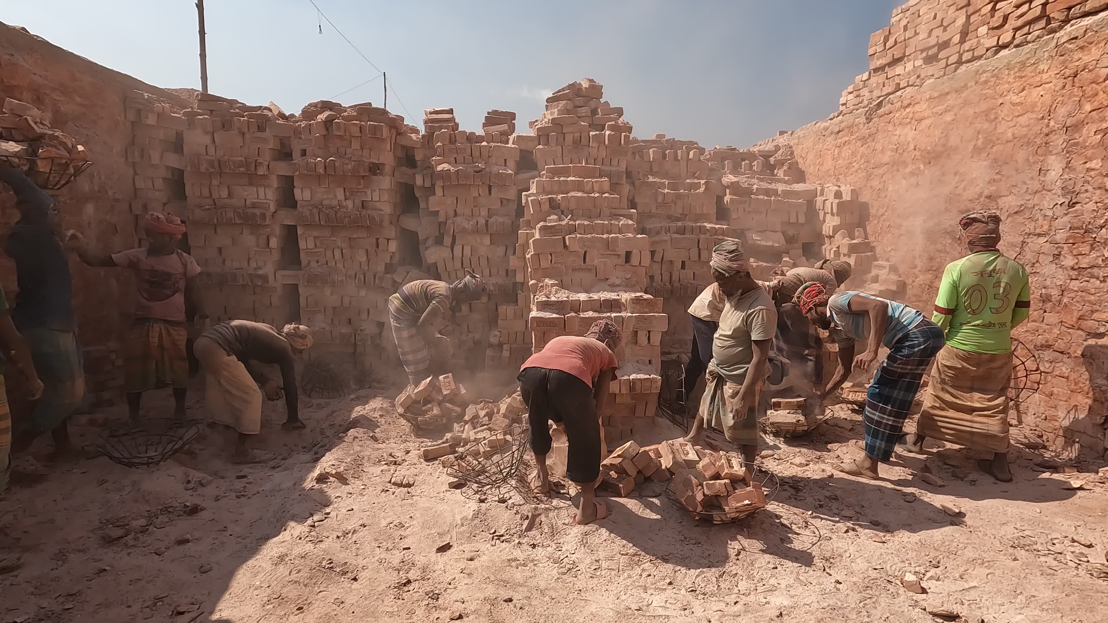 Brick Field workers in Dhaka, Bangladesh