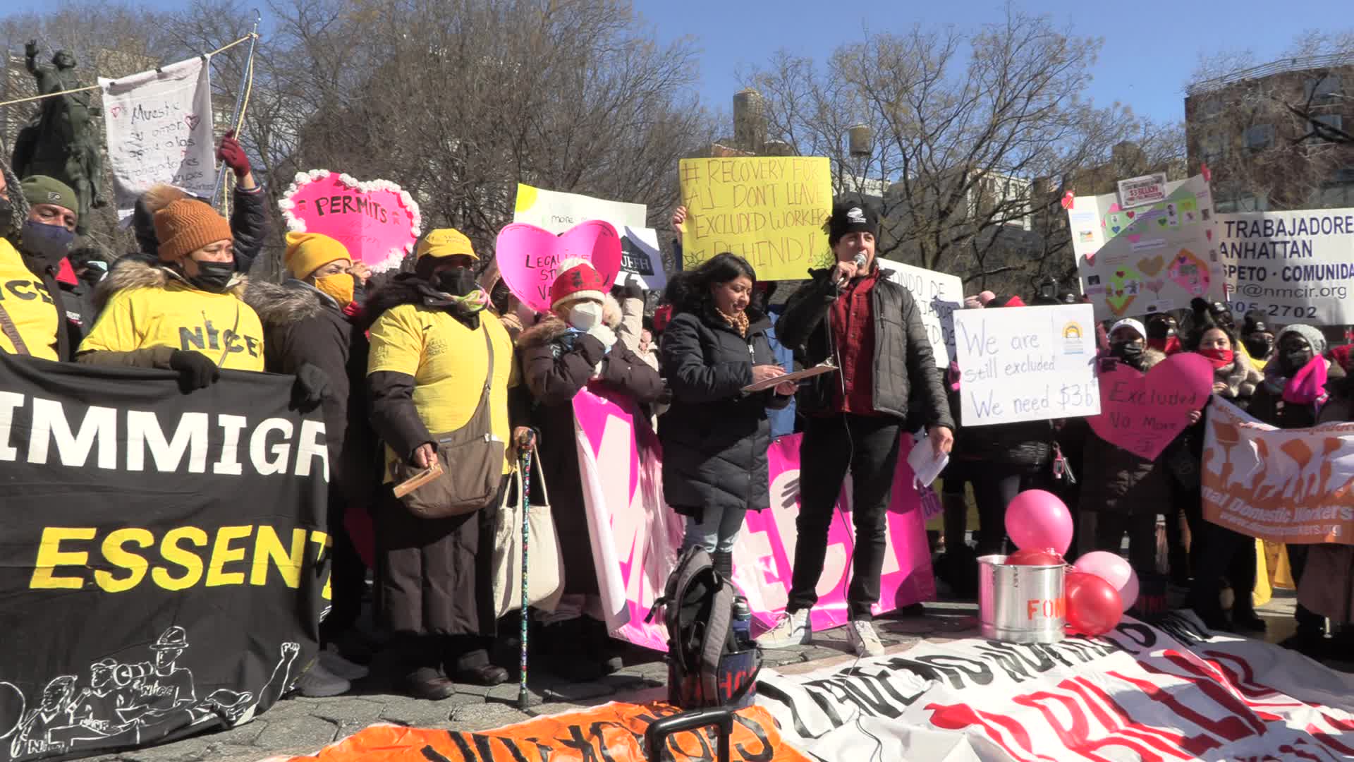 'Love Your Excluded Workers:' Rally for Worker Protections