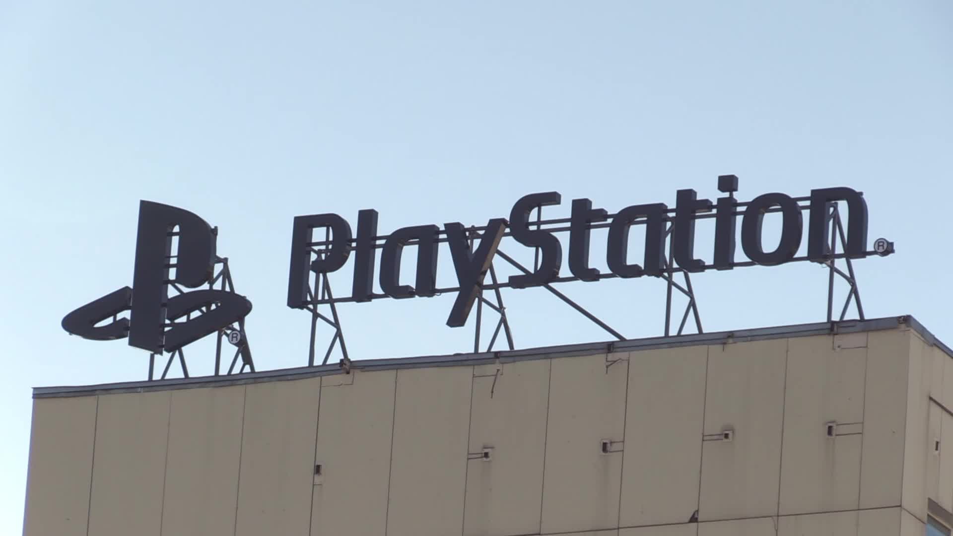 PlayStation Logo On A Building In Kyiv