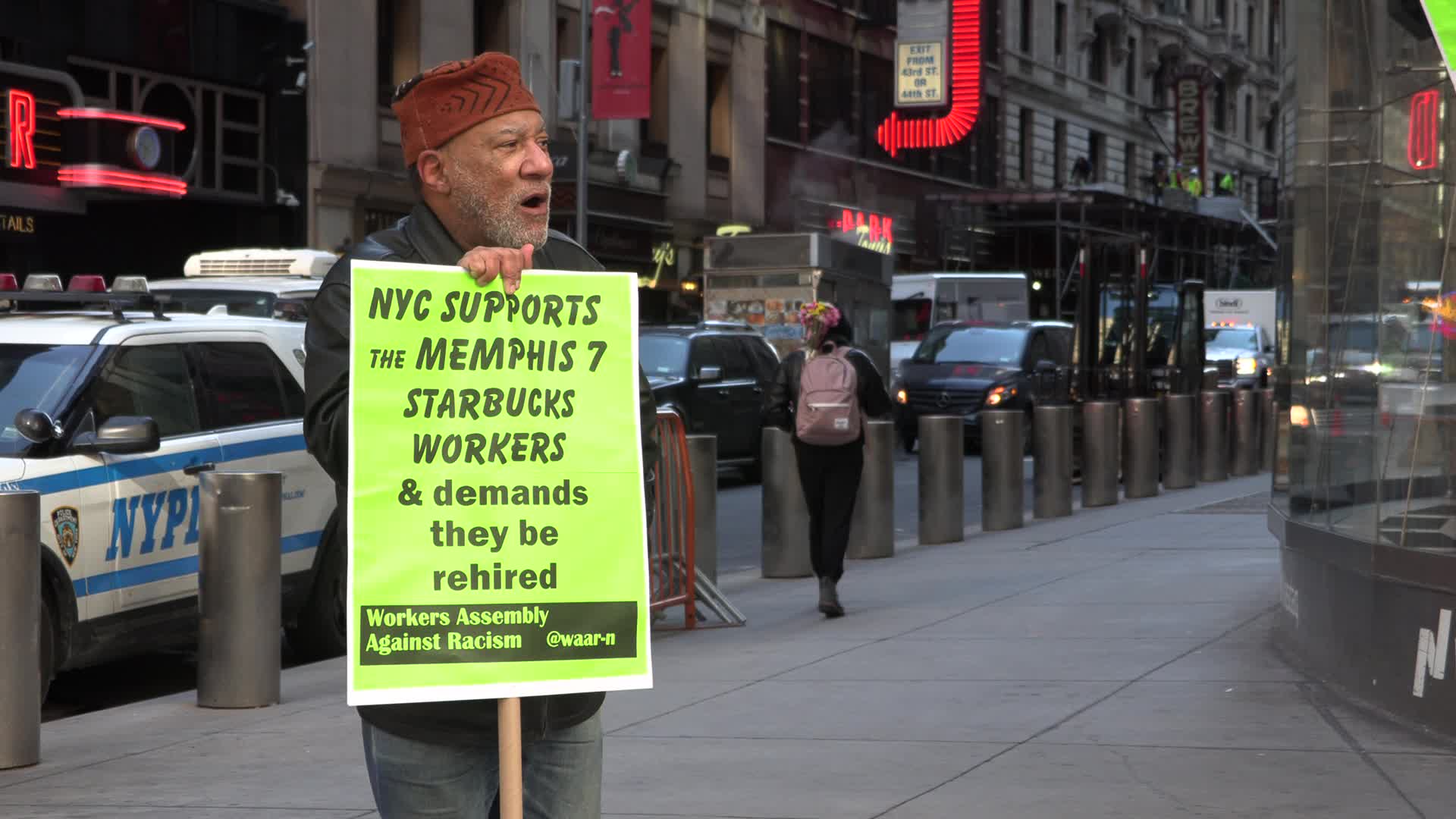NYC: Protesters picket against Starbucks union busting