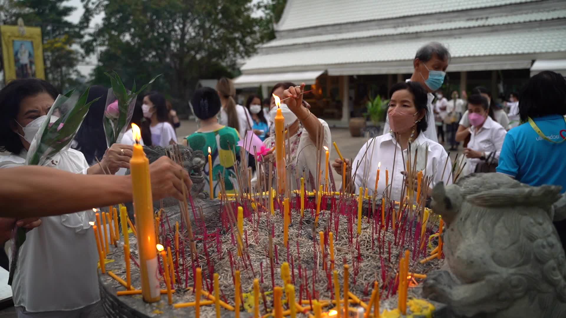 Thais Celebrate Makha Bucha Day in Bangkok.