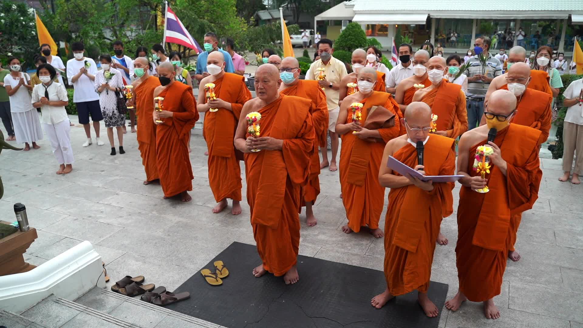Thais Celebrate Makha Bucha Day in Bangkok.