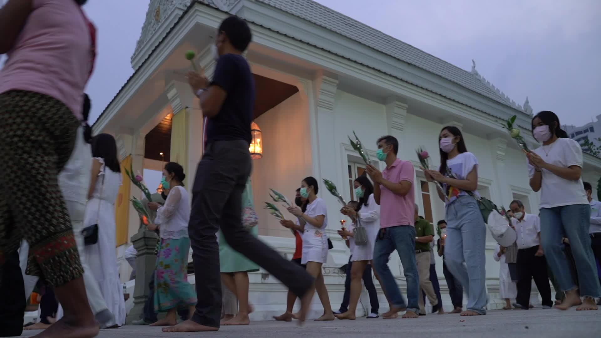 Thais Celebrate Makha Bucha Day in Bangkok.