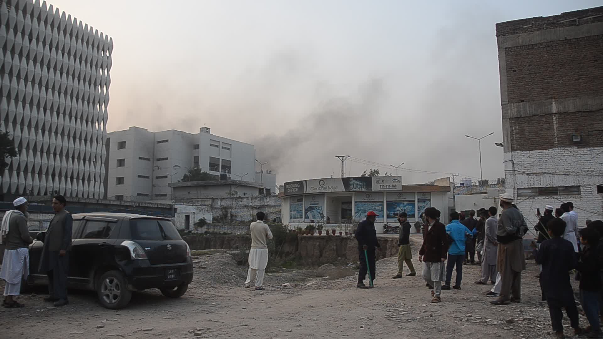 Fire in a hospital in Peshawar 