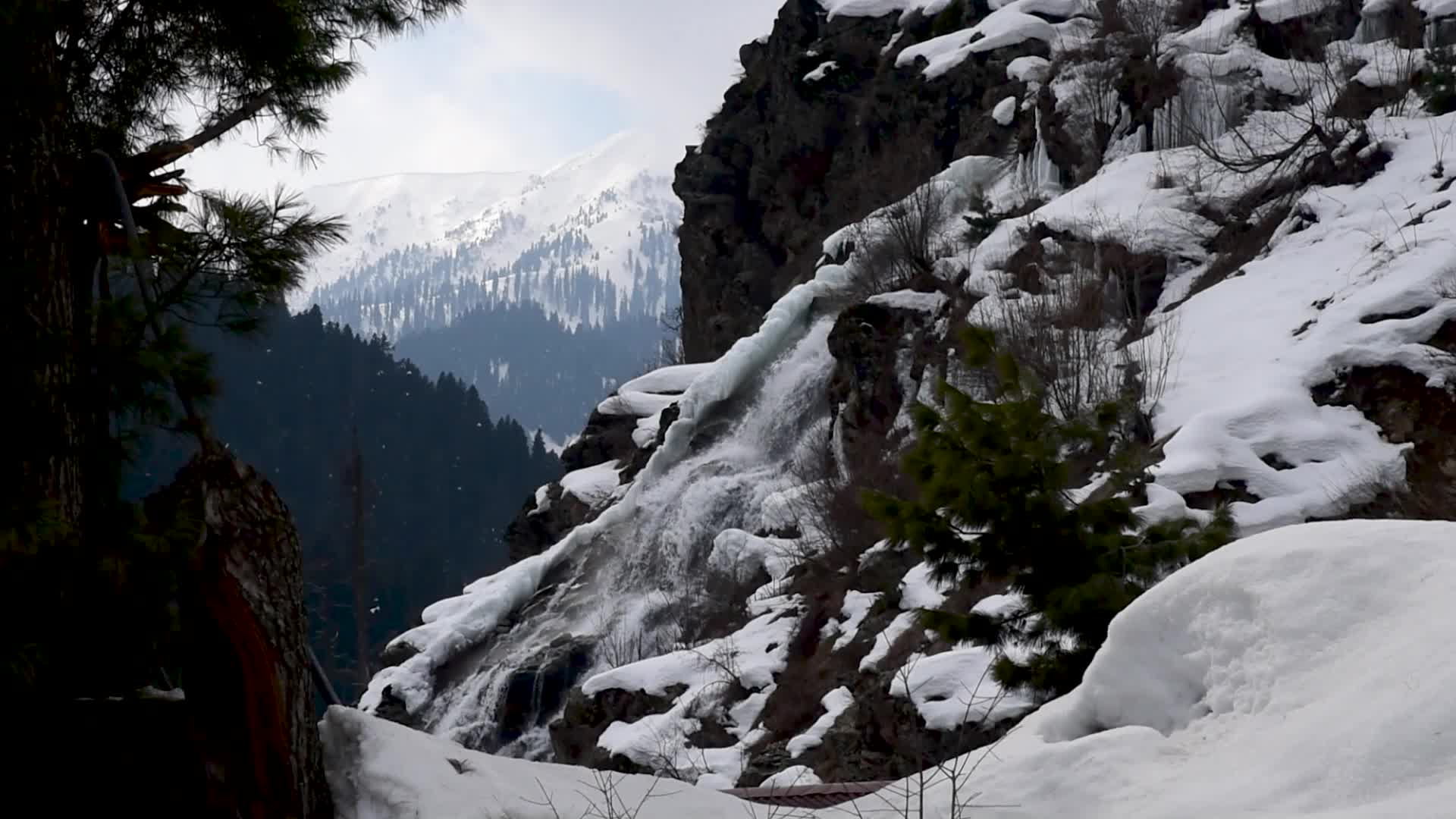  Frozen waterfall in Baramulla, Indian administered Kashmir.