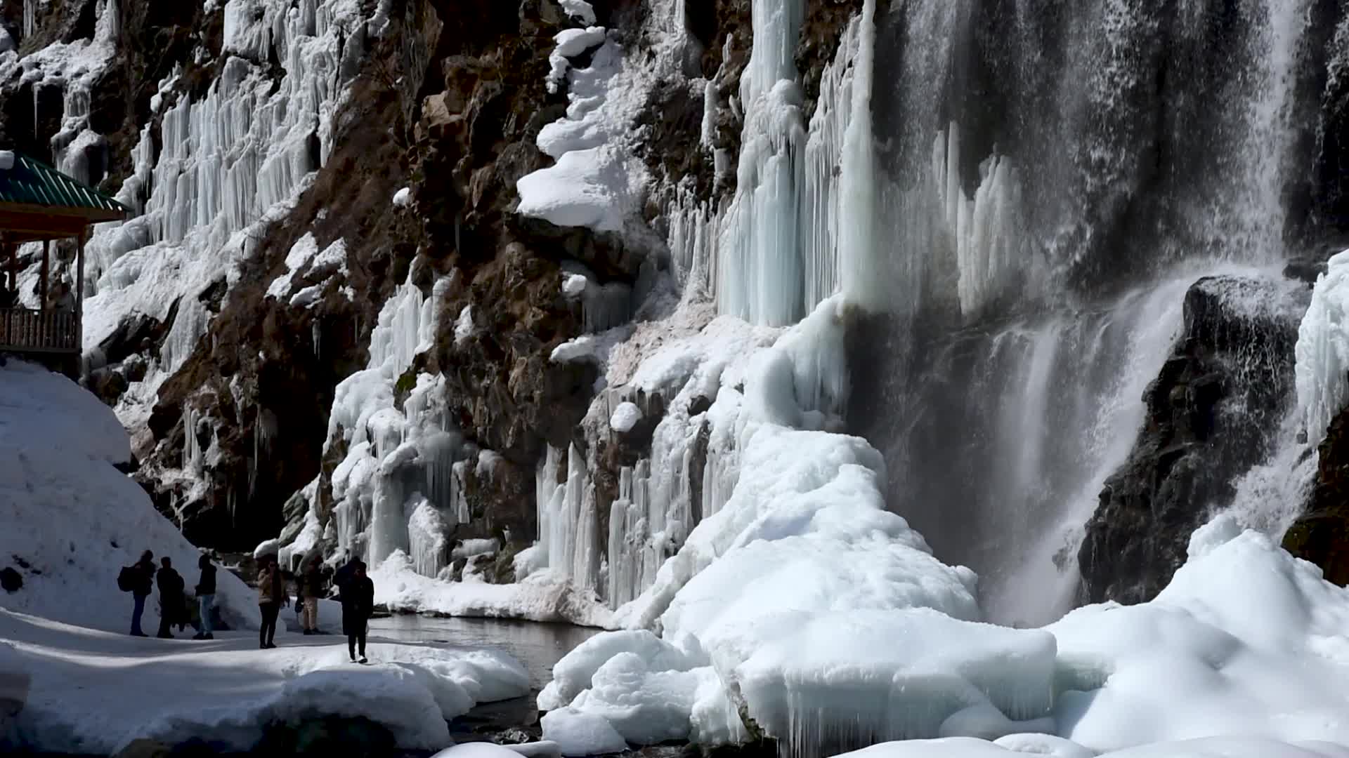  Frozen waterfall in Baramulla, Indian administered Kashmir.