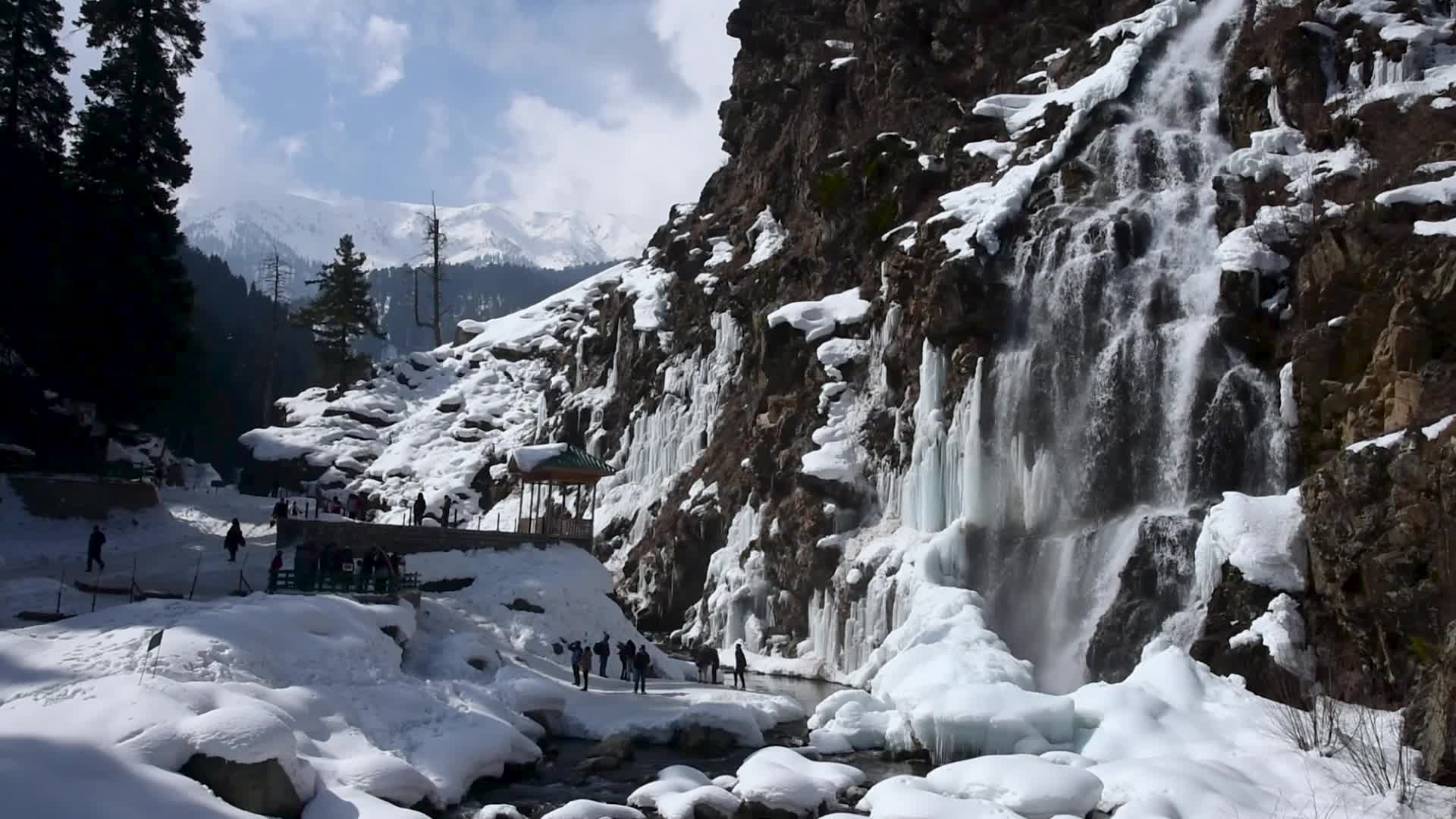  Frozen waterfall in Baramulla, Indian administered Kashmir.