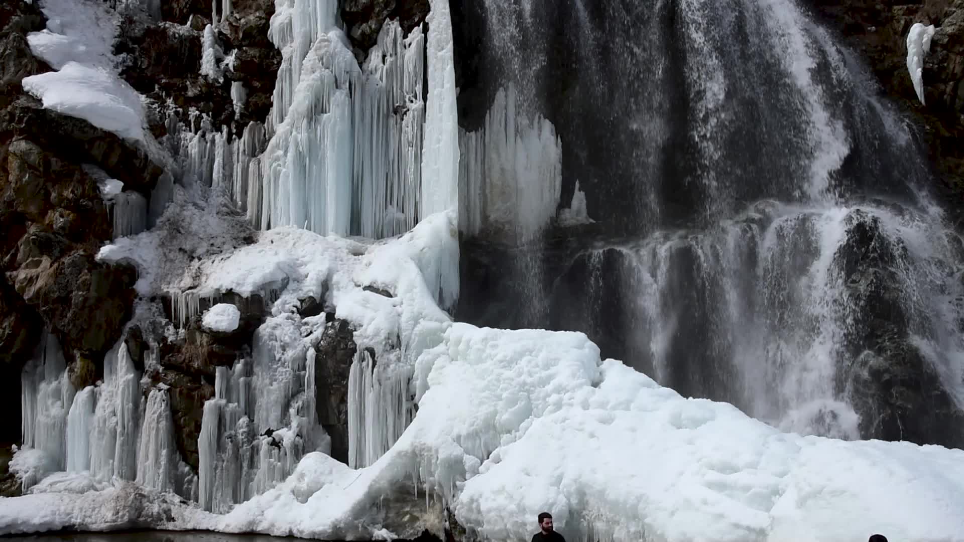  Frozen waterfall in Baramulla, Indian administered Kashmir.