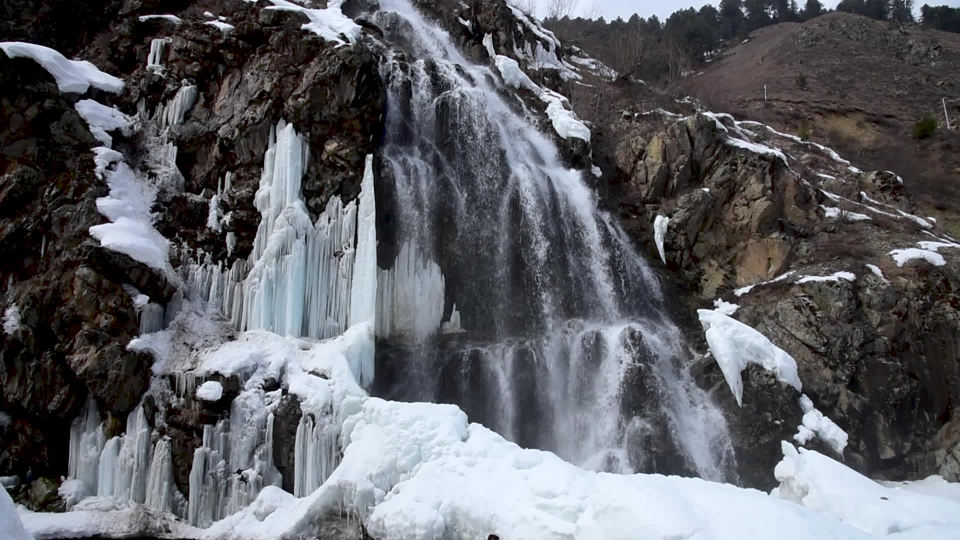  Frozen waterfall in Baramulla, Indian administered Kashmir.